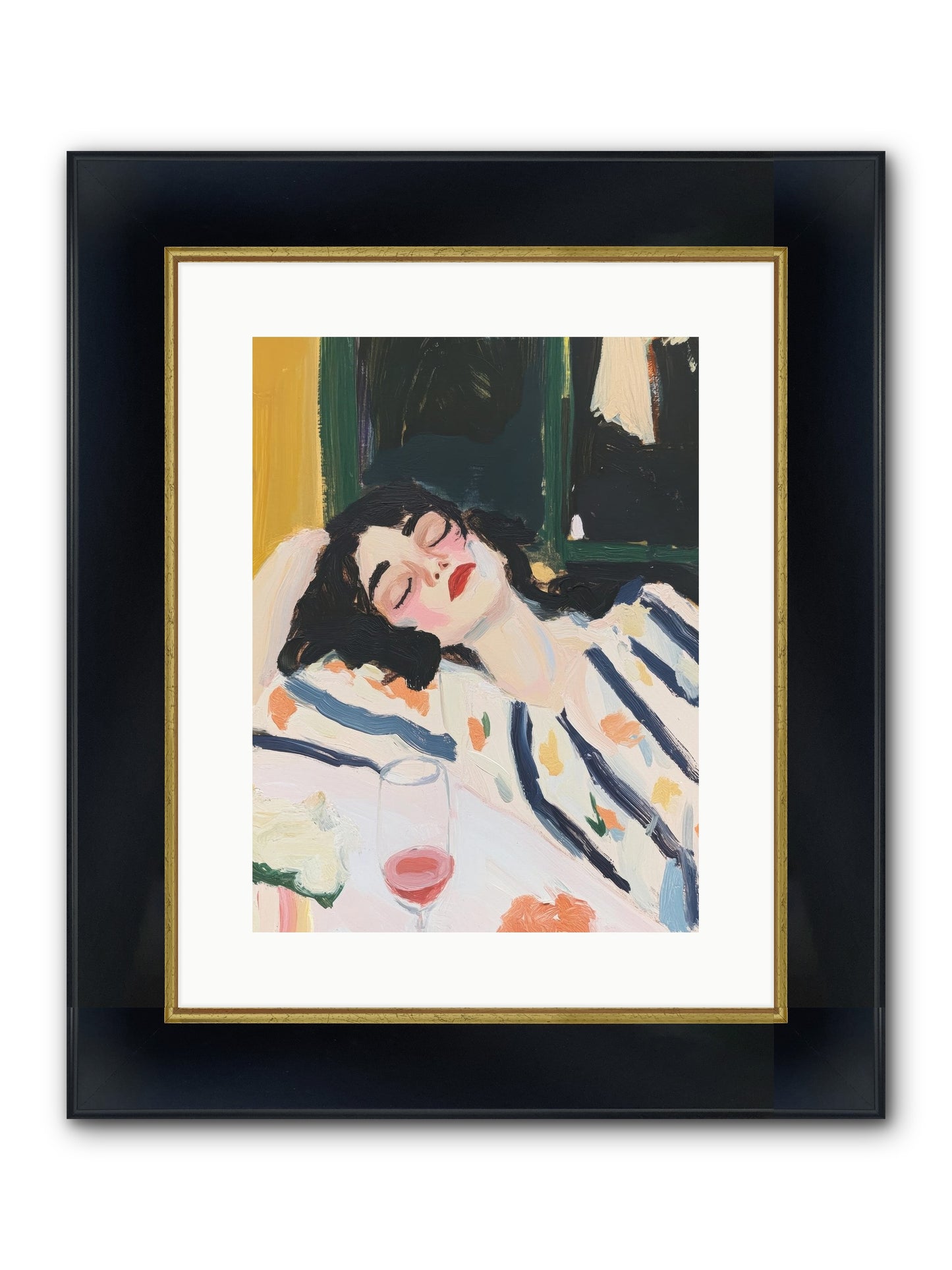 Aesthetic Grace Framed Print - Wide Black w/Gold 12x16