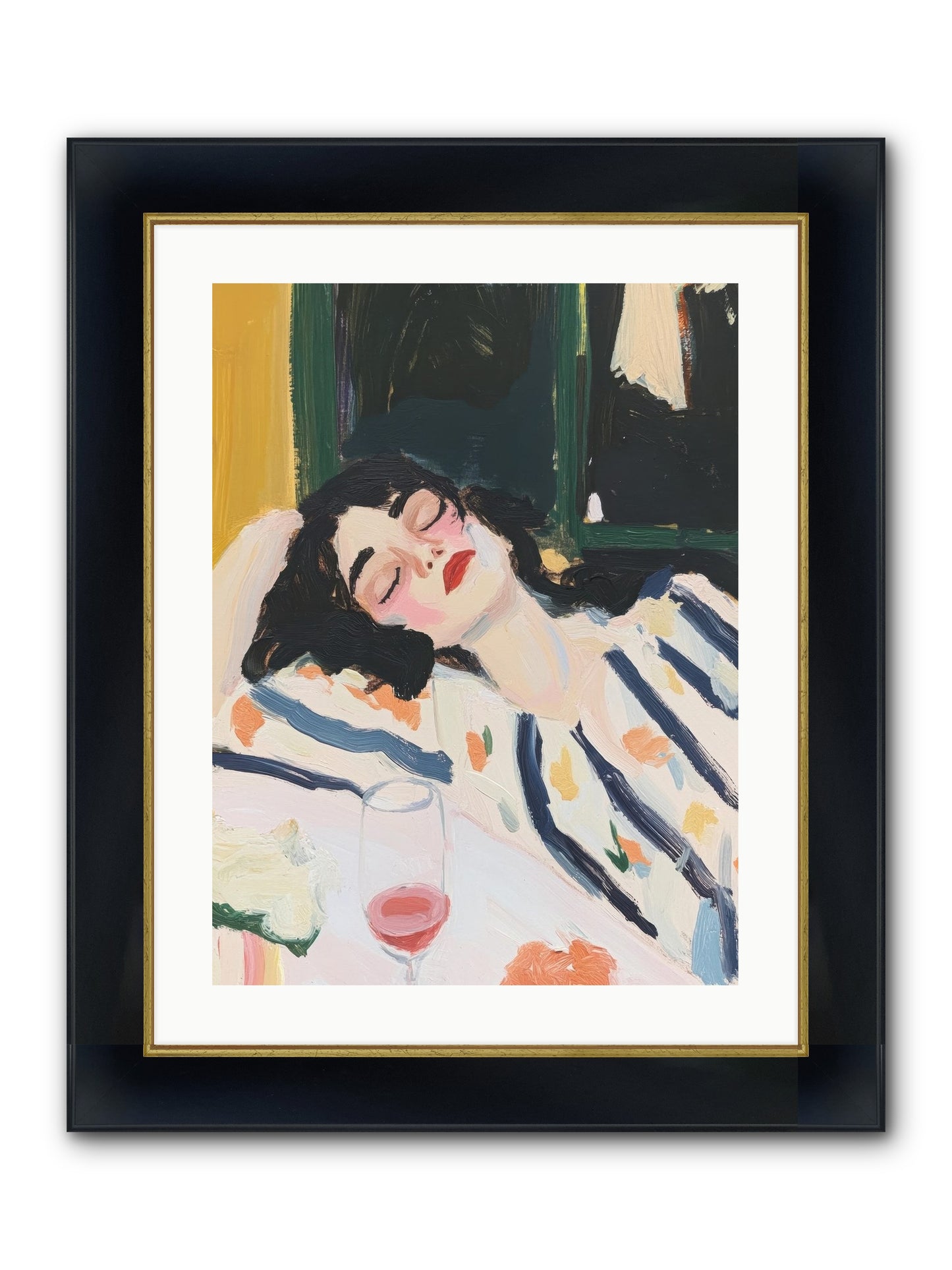 Aesthetic Grace Framed Print - Wide Black w/Gold 18x24