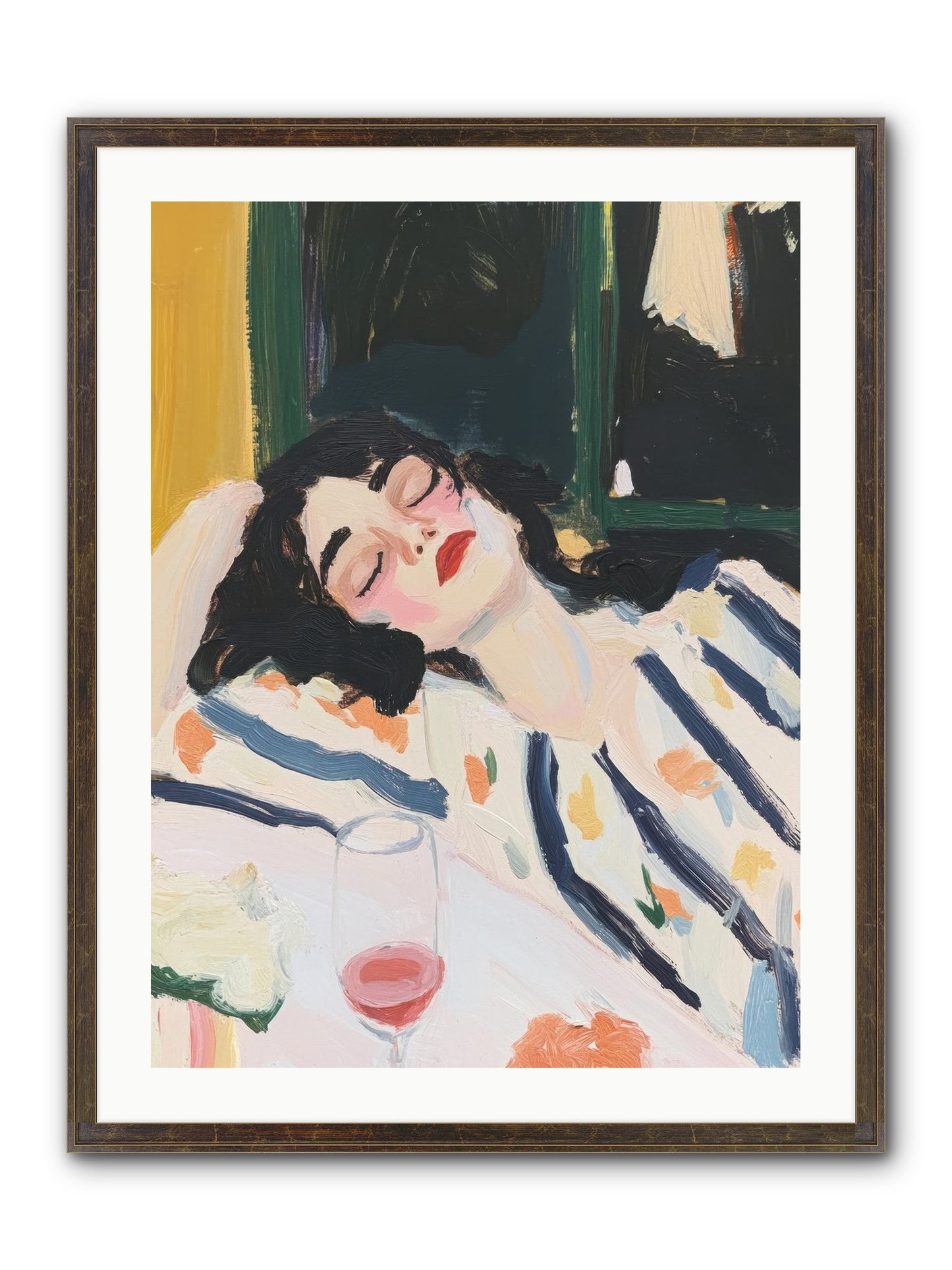 Aesthetic Grace Framed Print - Slimwoods Black/Gold 24x32