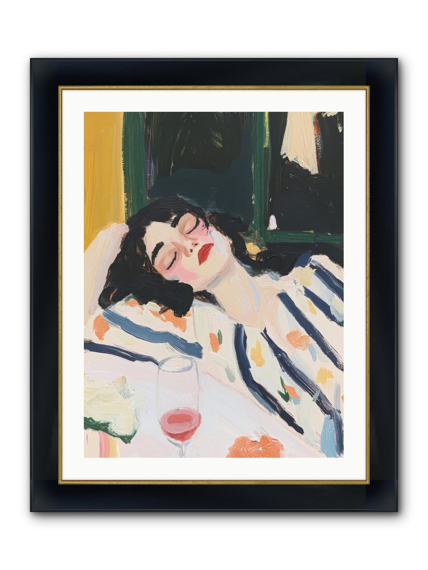 Aesthetic Grace Framed Print - Wide Black w/Gold 24x32