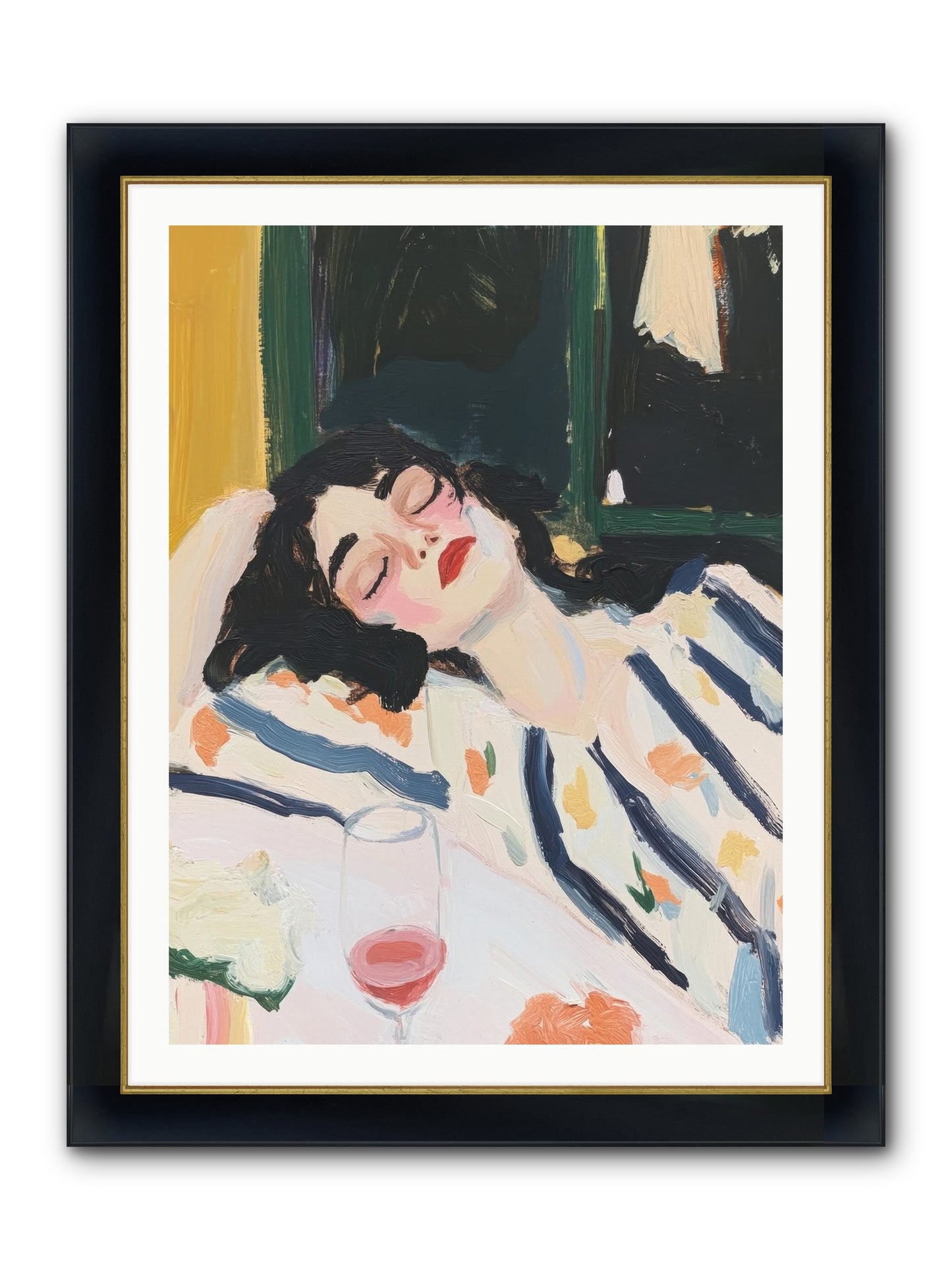 Aesthetic Grace Framed Print - Wide Black w/Gold 30x40