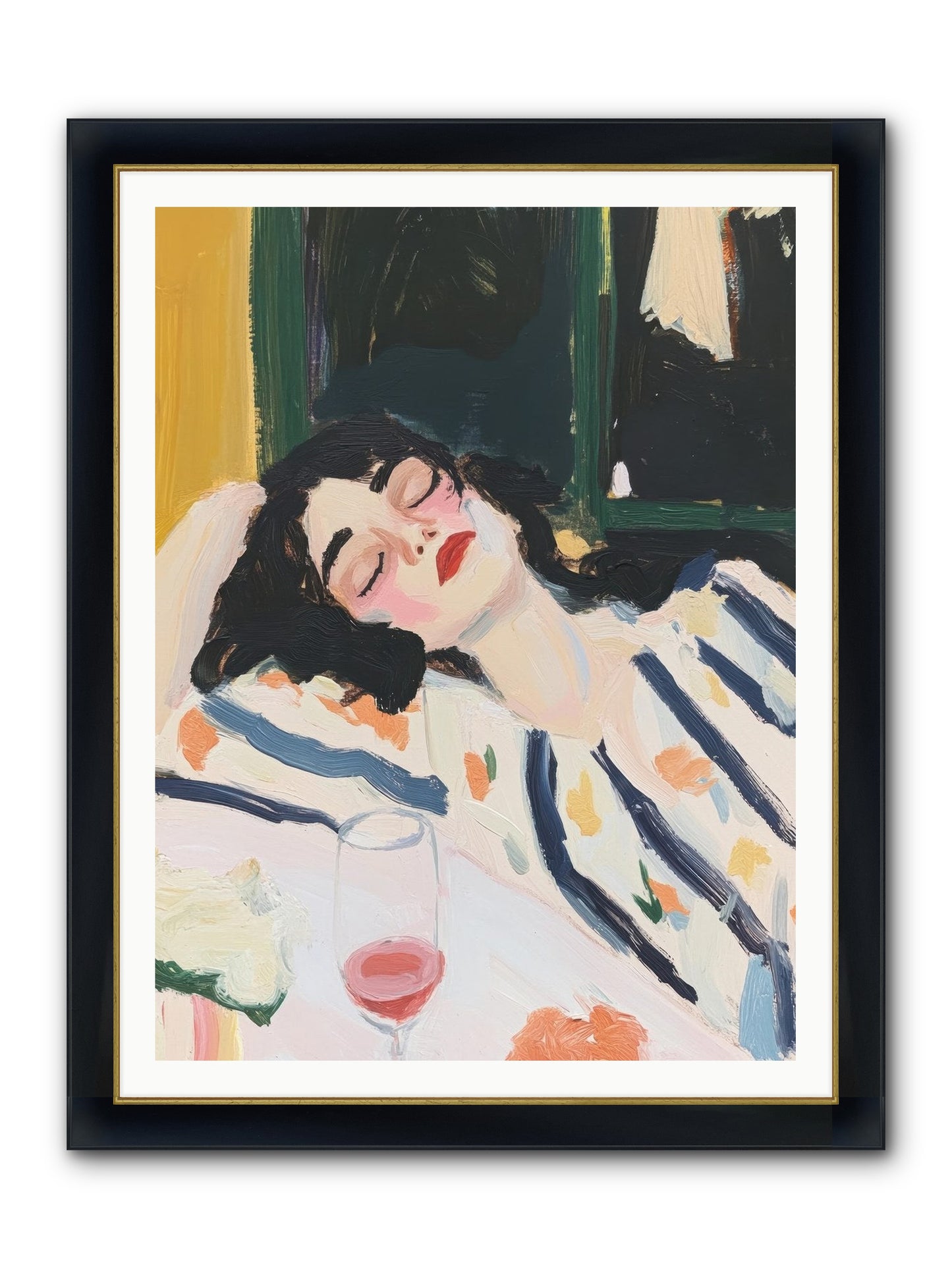 Aesthetic Grace Framed Print - Wide Black w/Gold 36x48