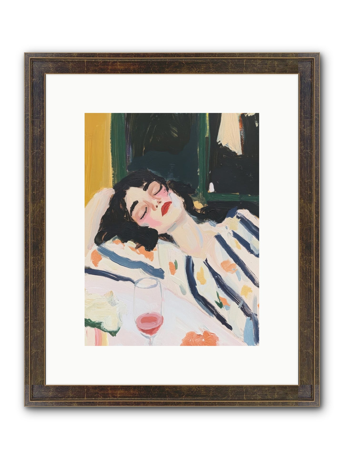 Aesthetic Grace Framed Print - Slimwoods Black/Gold 9x12
