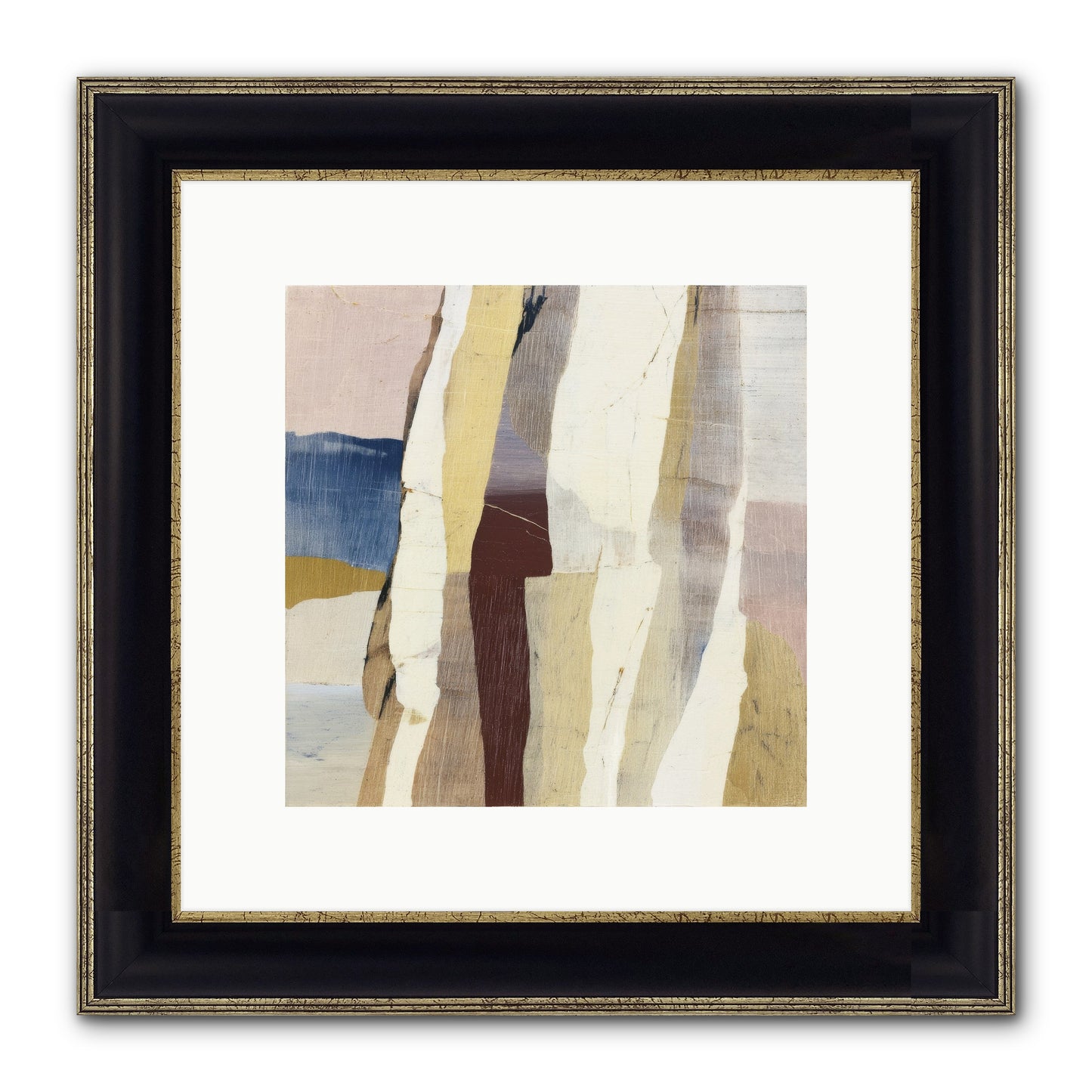 Aether No.1 Framed Print - Black & Gold 10x10
