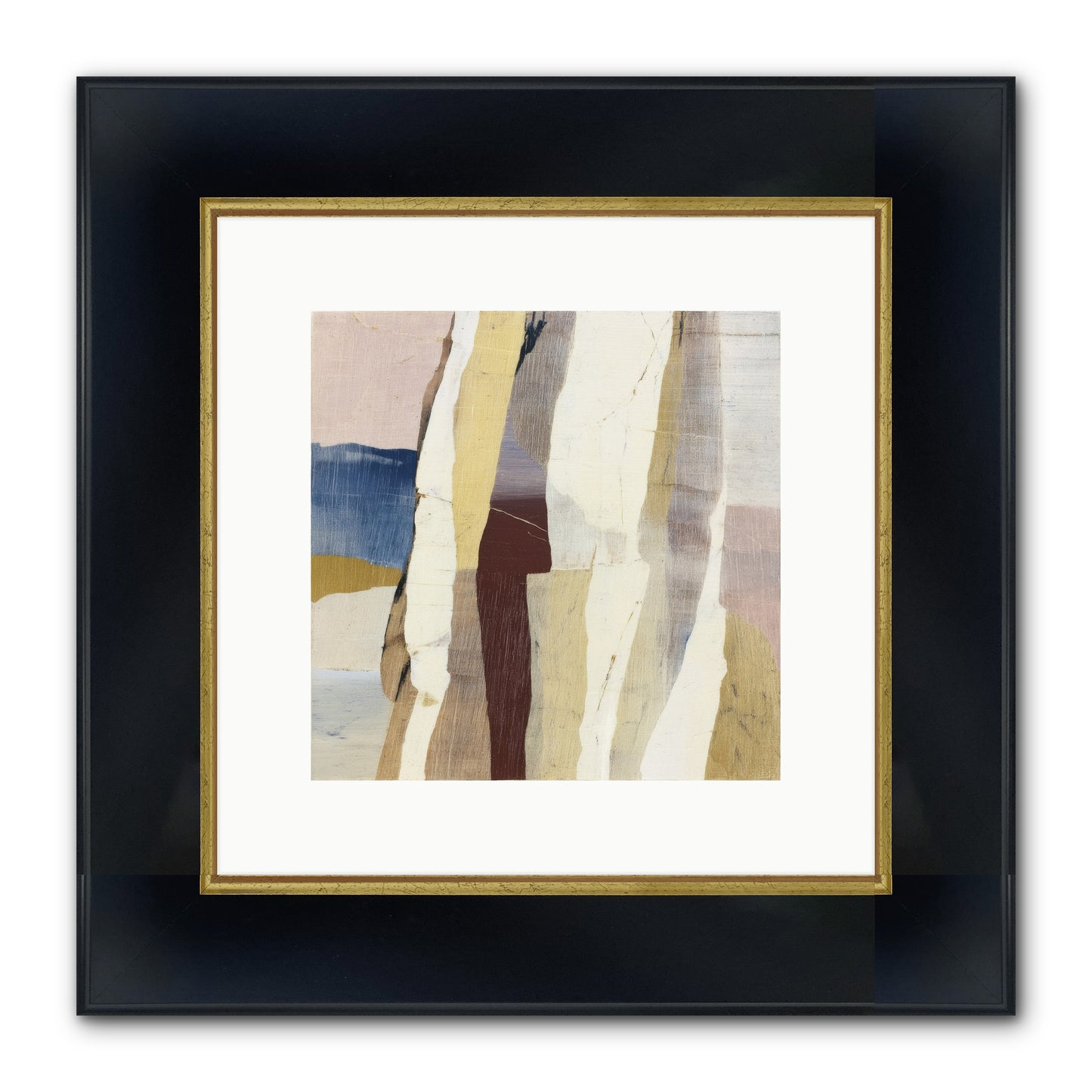 Aether No.1 Framed Print - Wide Black w/Gold 10x10