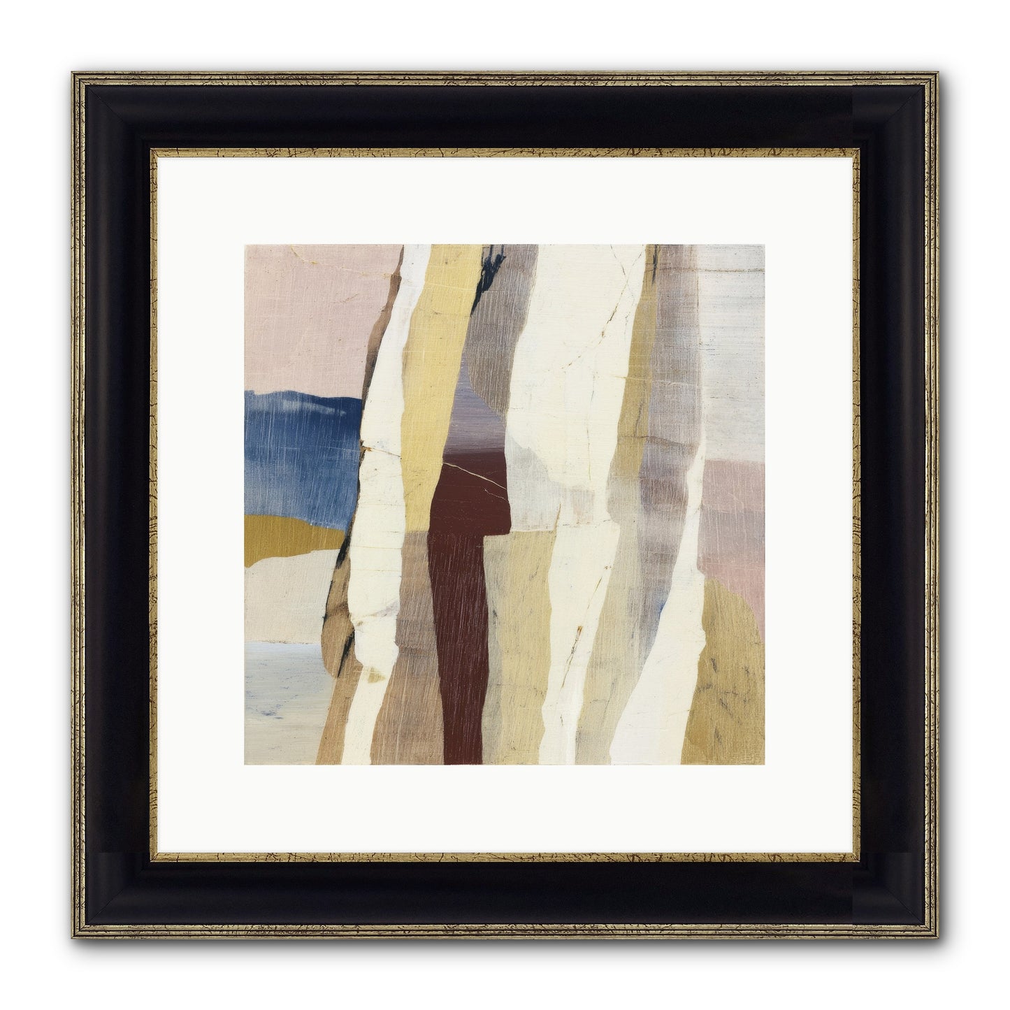 Aether No.1 Framed Print - Black & Gold 12x12