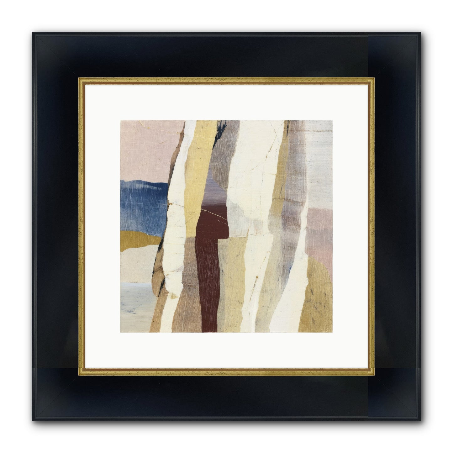 Aether No.1 Framed Print - Wide Black w/Gold 12x12