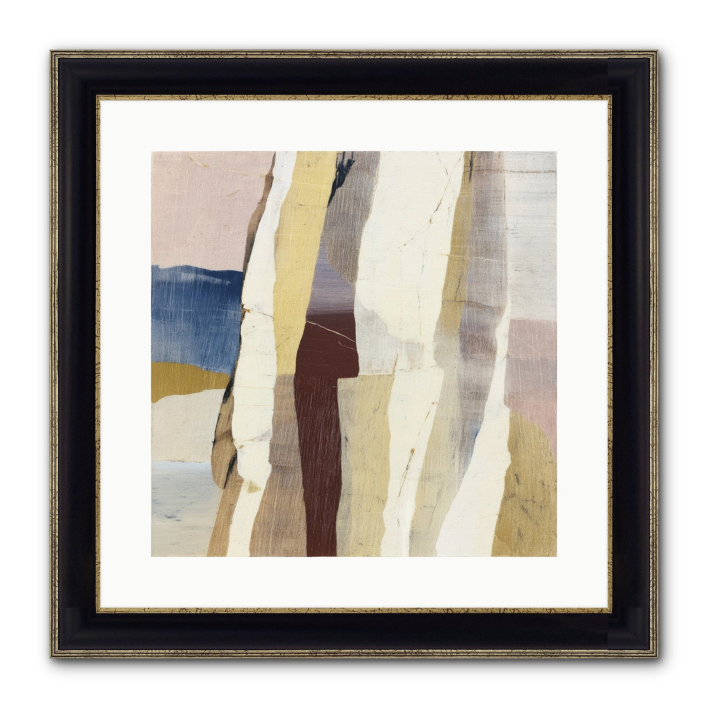 Aether No.1 Framed Print - Black & Gold 16x16