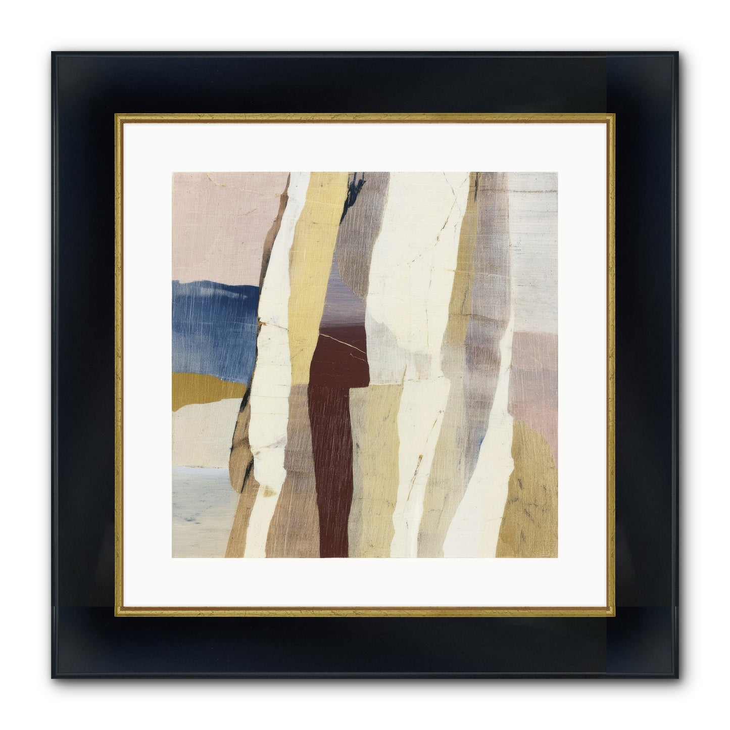 Aether No.1 Framed Print - Wide Black w/Gold 16x16