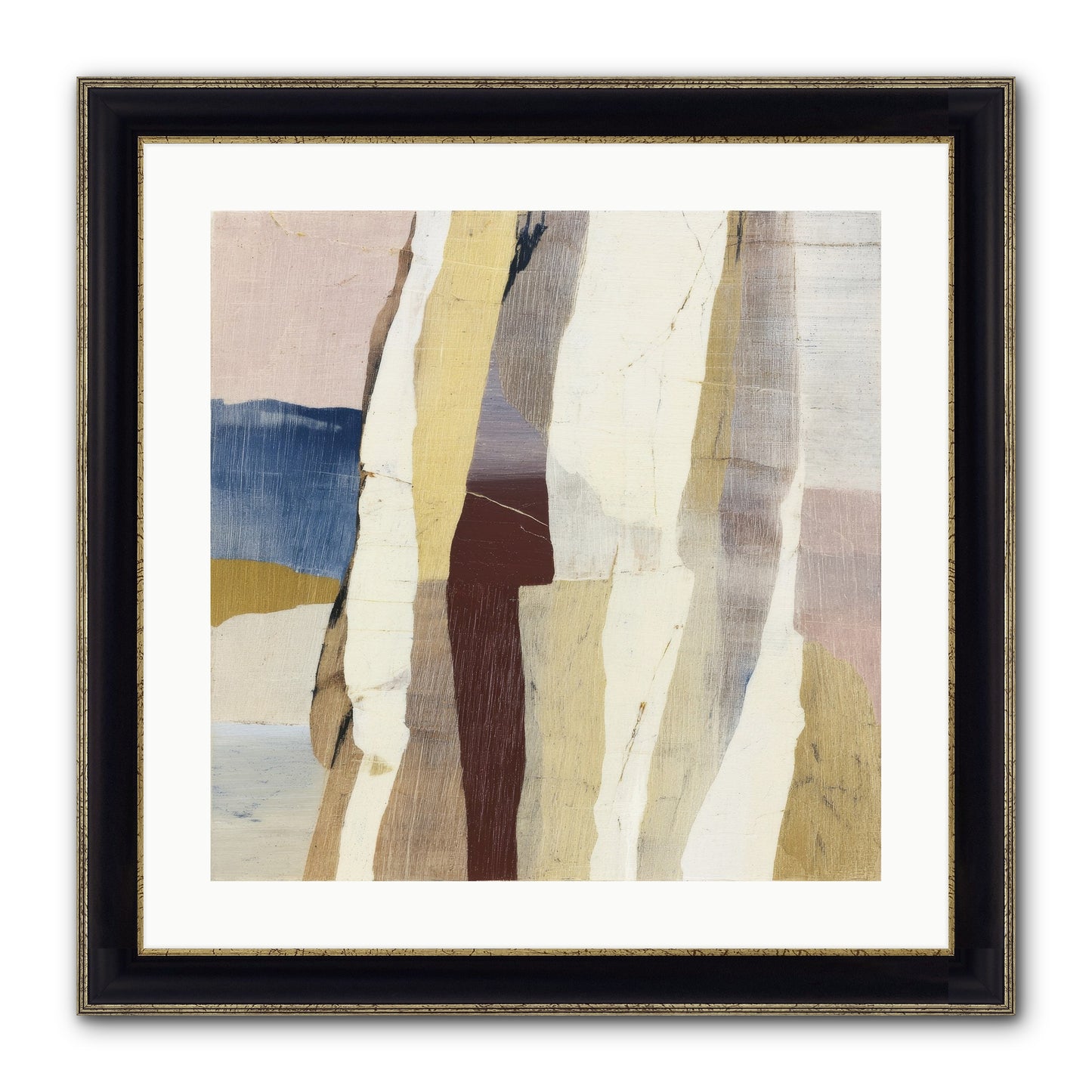 Aether No.1 Framed Print - Black & Gold 20x20