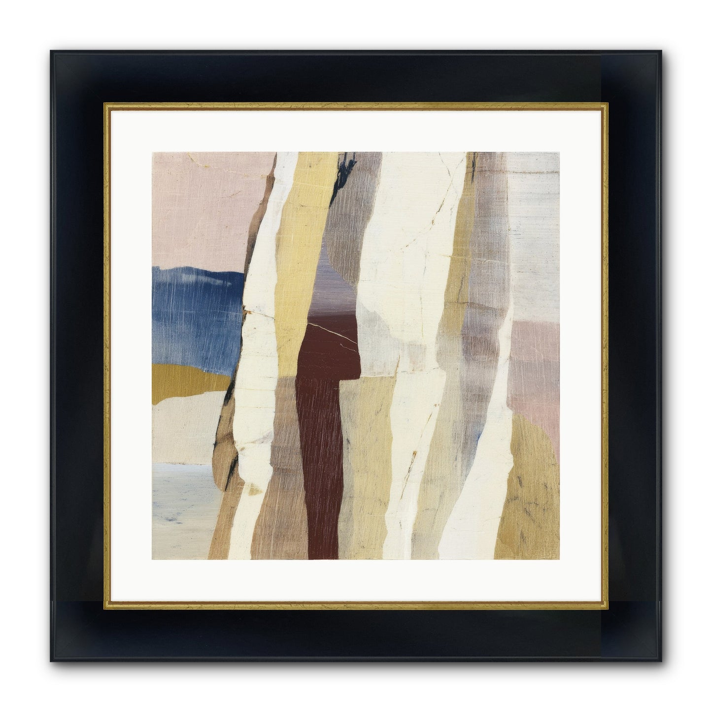Aether No.1 Framed Print - Wide Black w/Gold 20x20