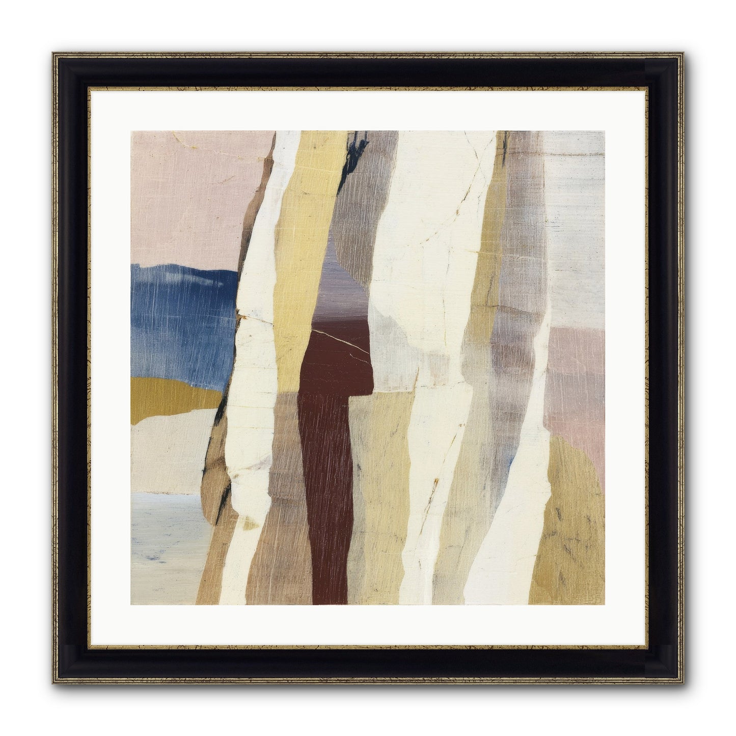 Aether No.1 Framed Print - Black & Gold 24x24