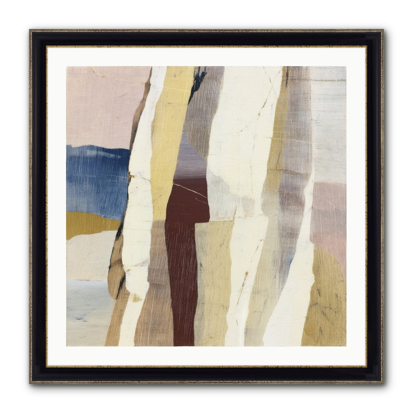 Aether No.1 Framed Print - Black & Gold 30x30
