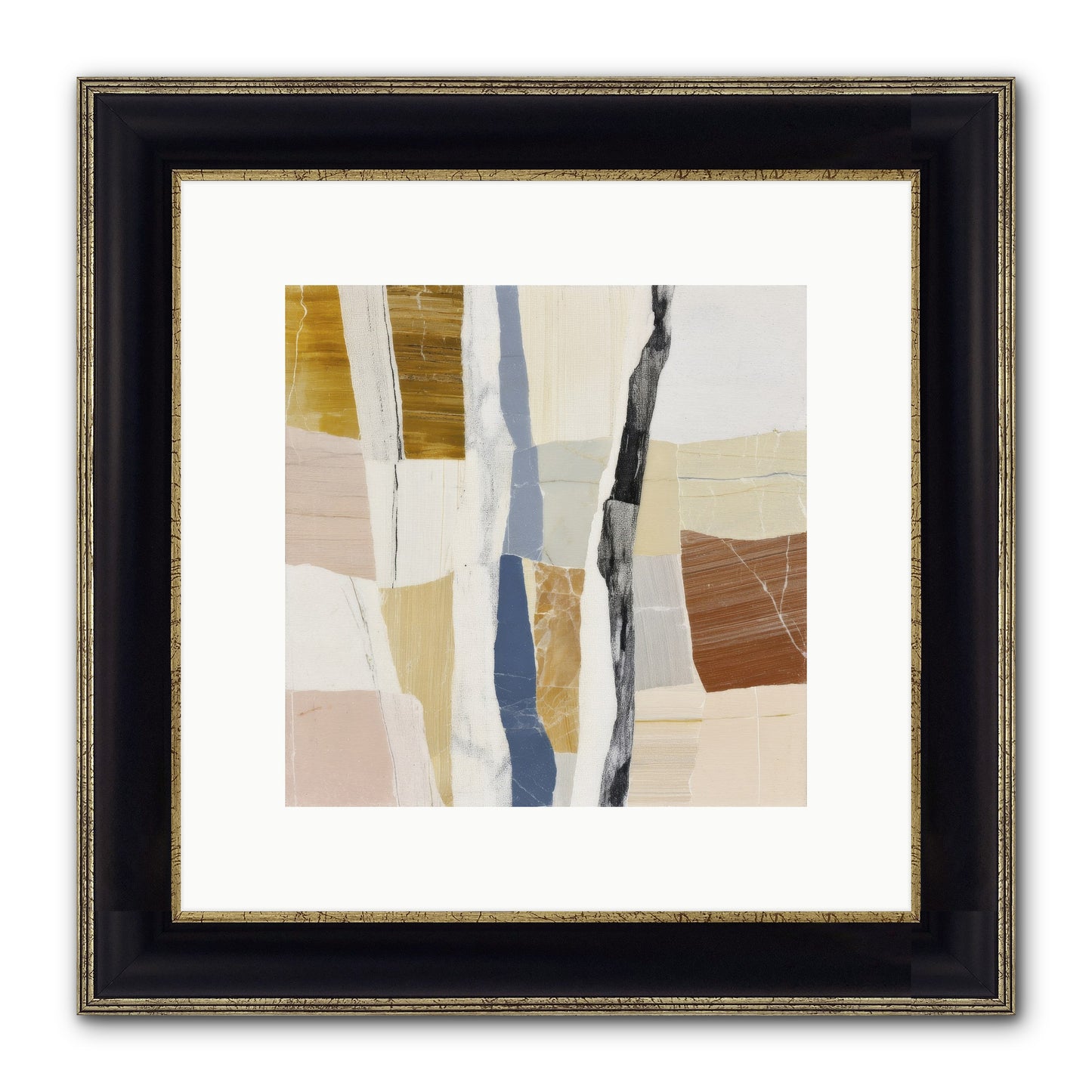 Aether No.2 Framed Print - Black & Gold 10x10
