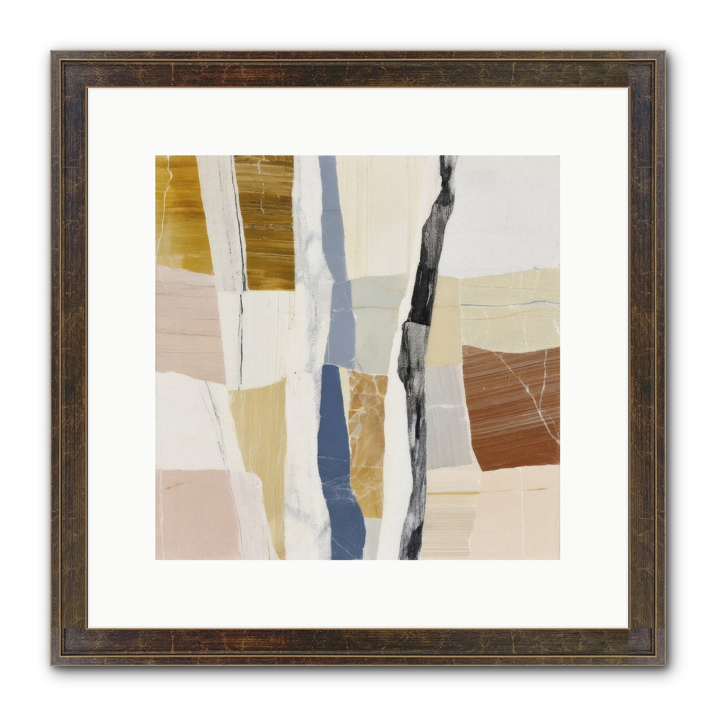 Aether No.2 Framed Print - Slimwoods Black/Gold 12x12