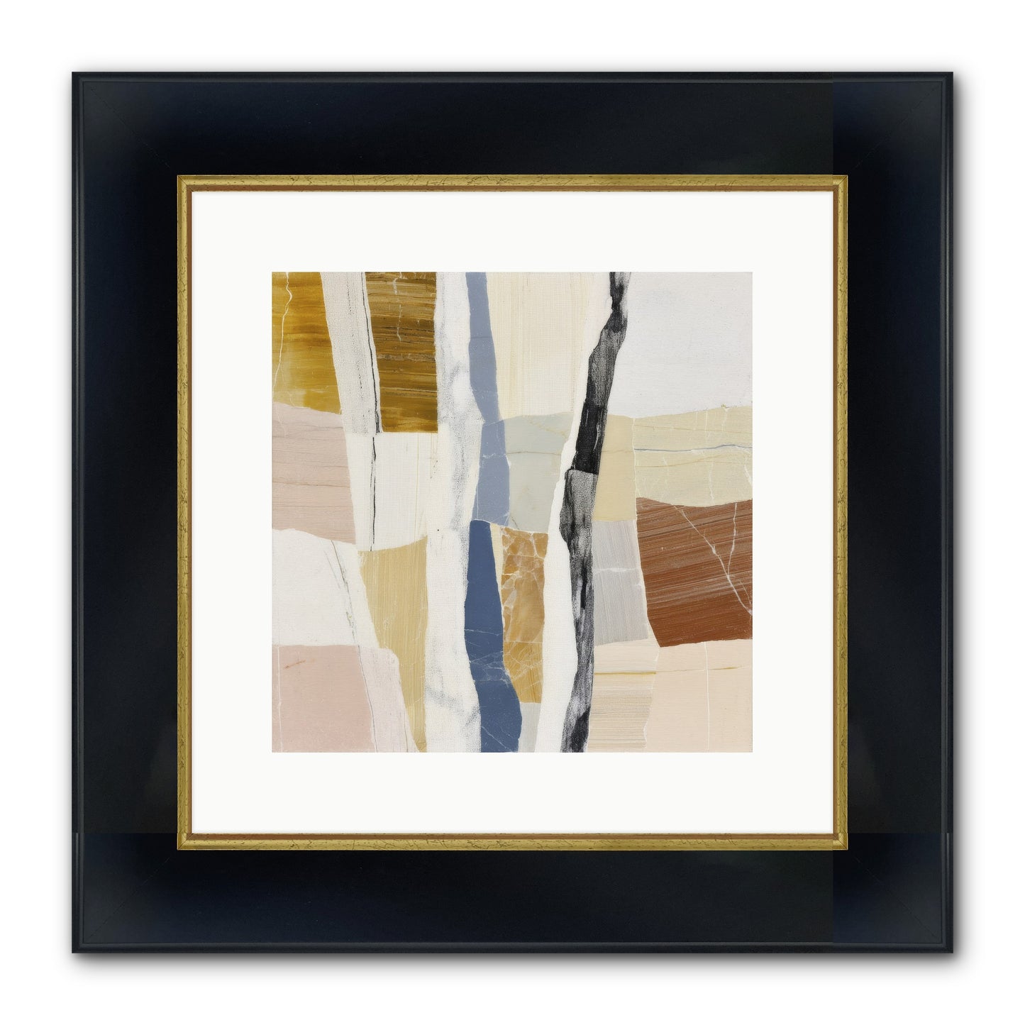 Aether No.2 Framed Print - Wide Black w/Gold 12x12