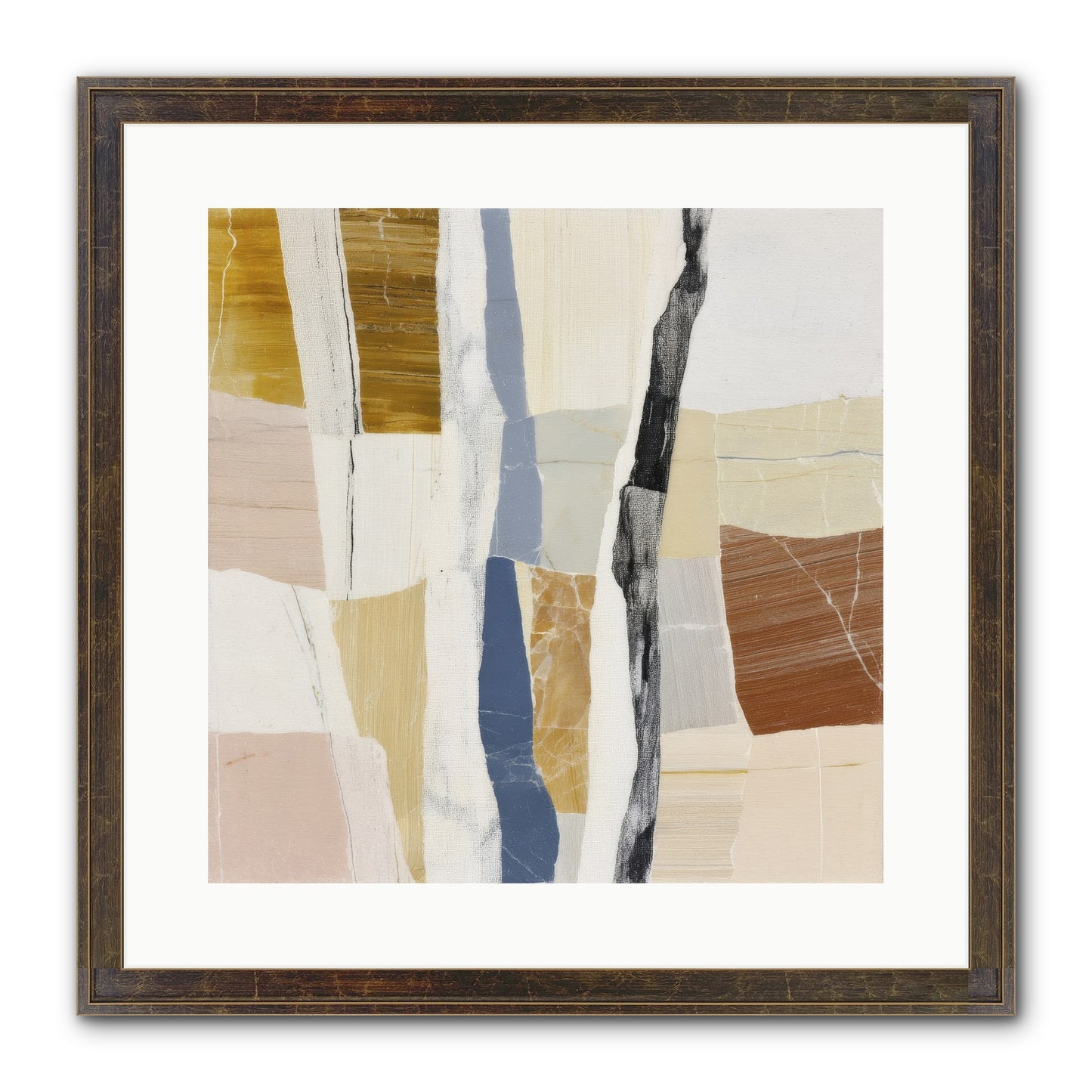 Aether No.2 Framed Print - Slimwoods Black/Gold 16x16