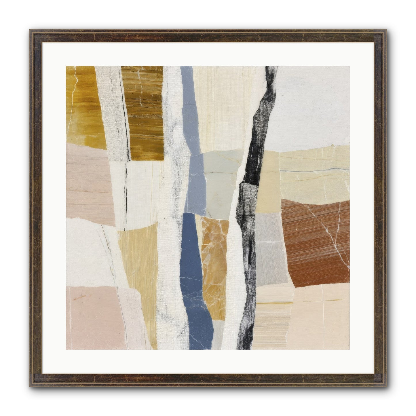 Aether No.2 Framed Print - Slimwoods Black/Gold 24x24
