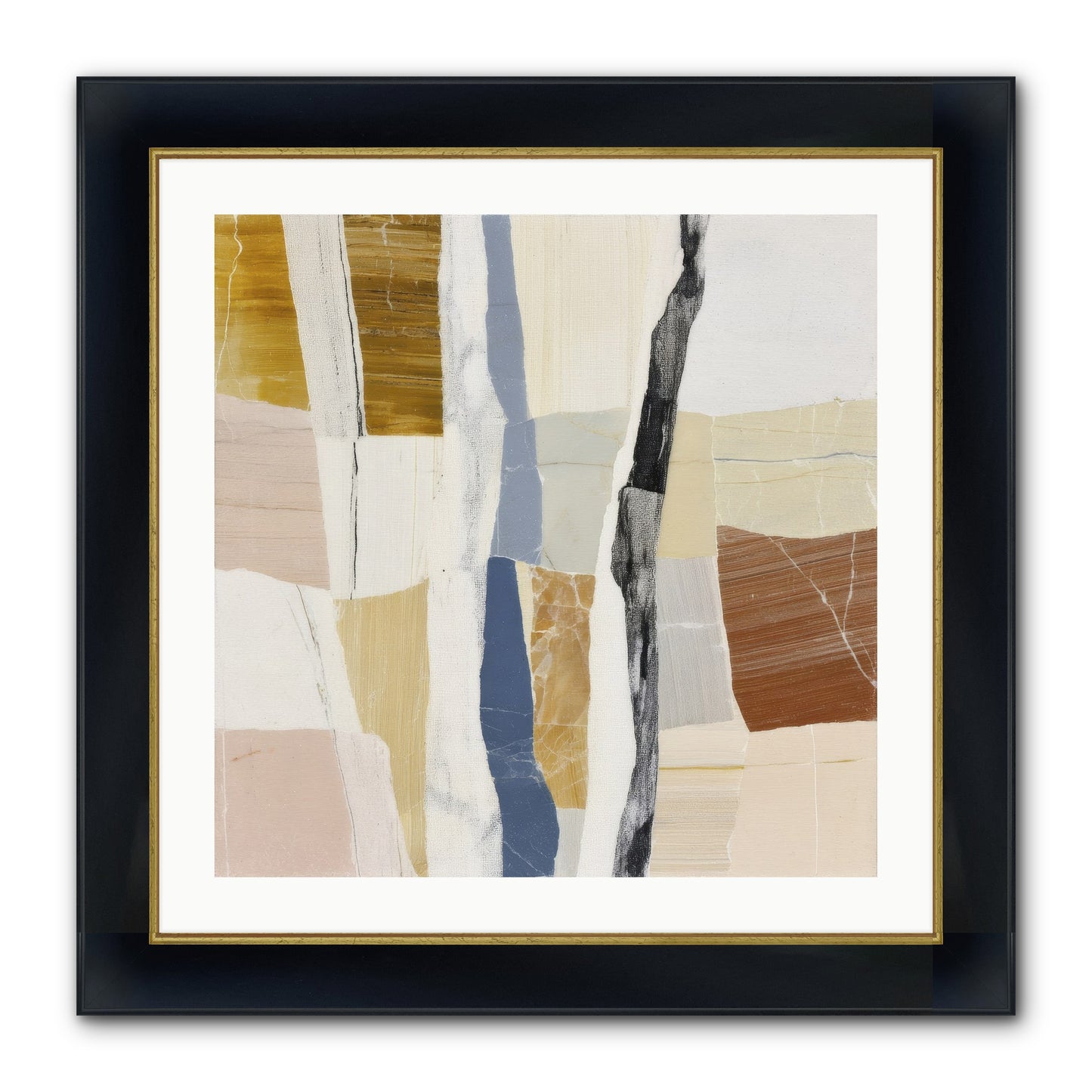 Aether No.2 Framed Print - Wide Black w/Gold 24x24