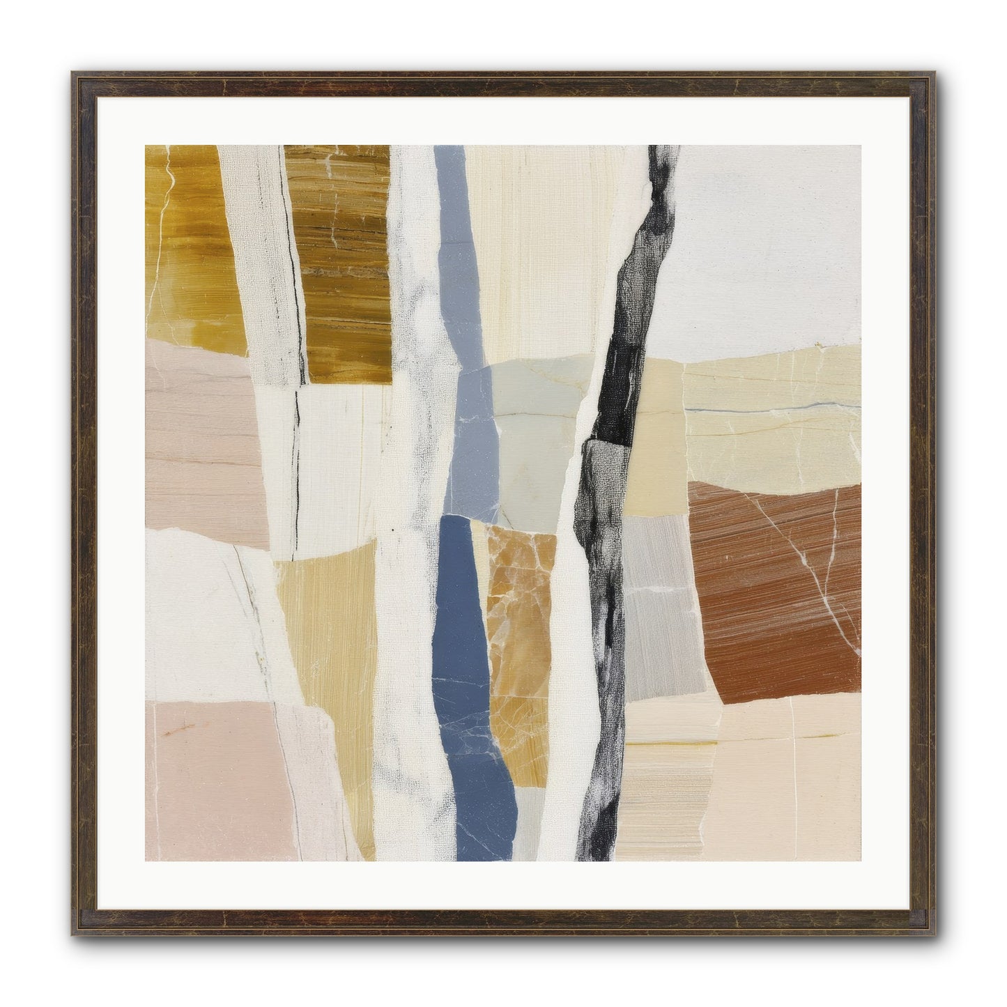 Aether No.2 Framed Print - Slimwoods Black/Gold 30x30