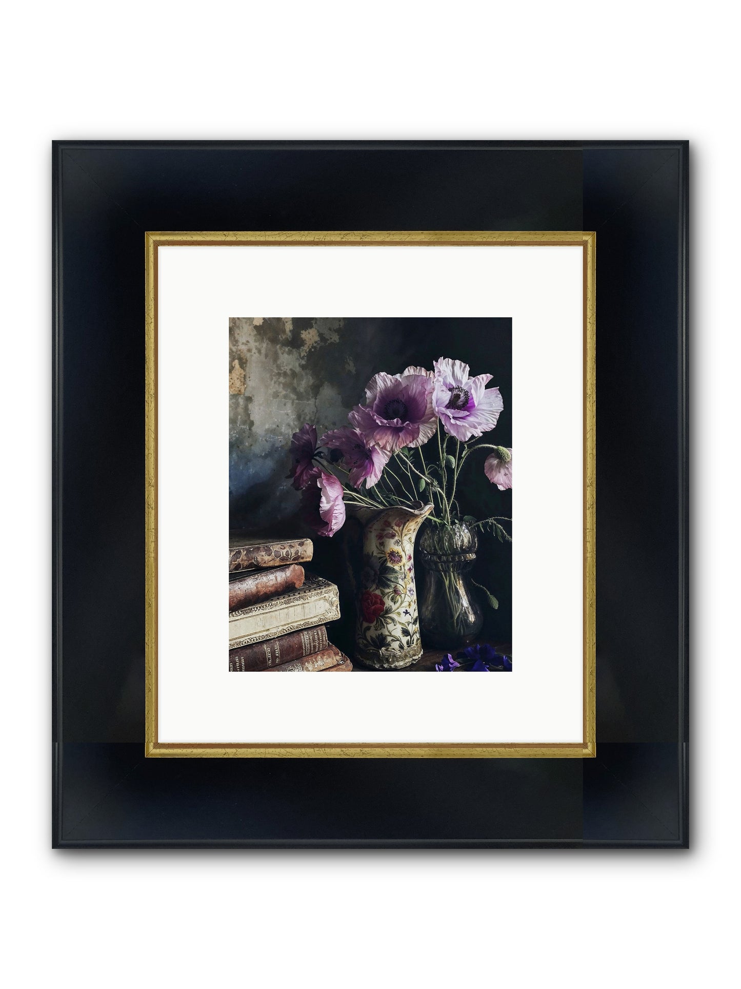 Affirmed Framed Print - Wide Black w/Gold 8x10