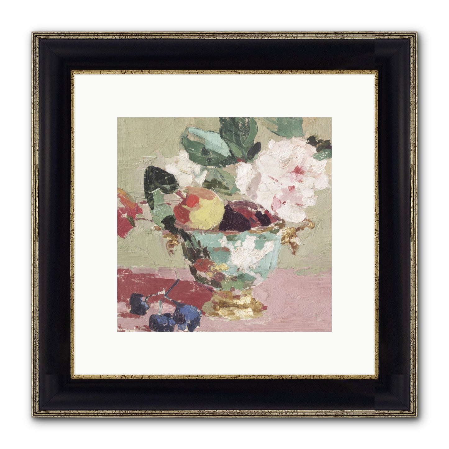 Afternoon Affairs Framed Print - Black & Gold 10x10