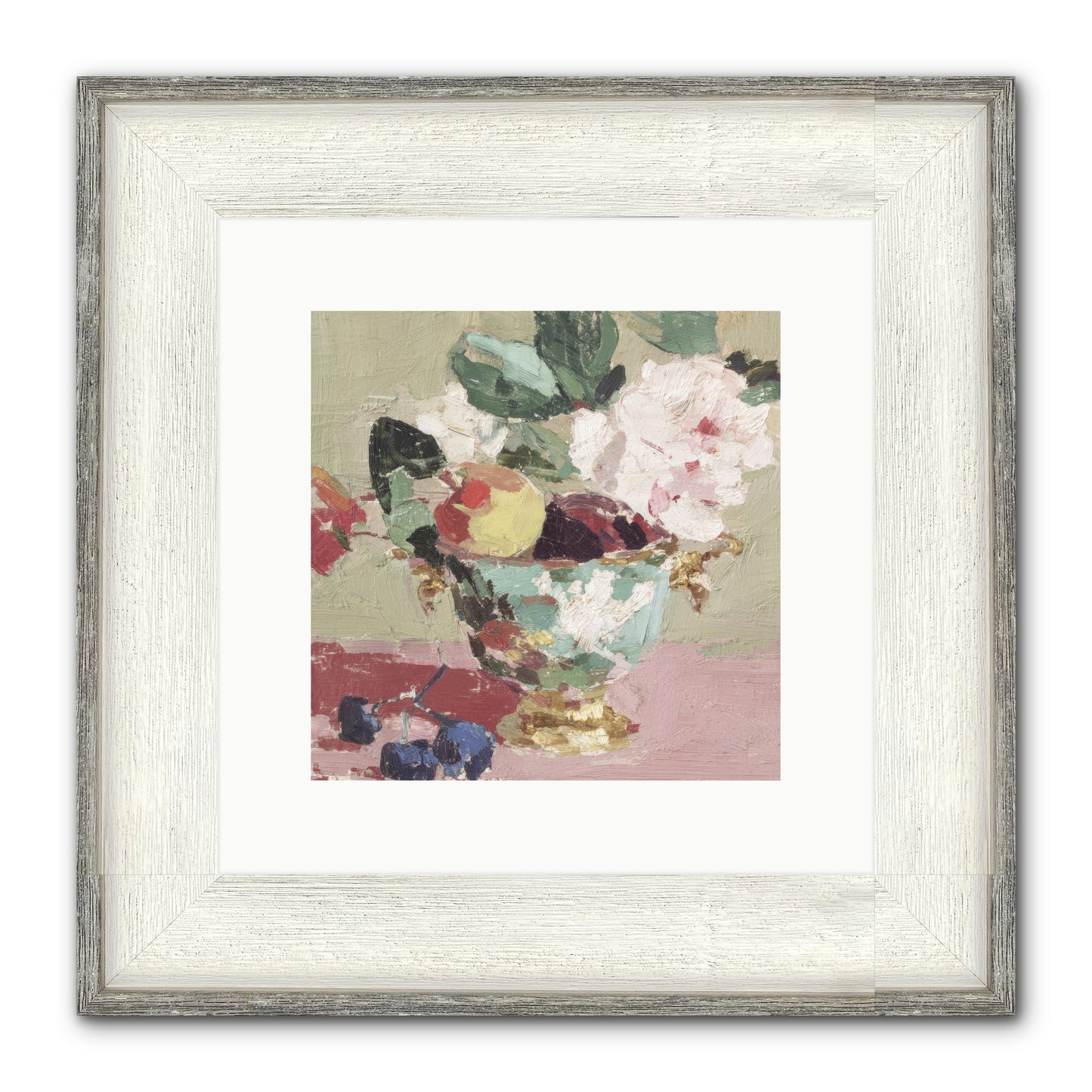 Afternoon Affairs Framed Print - Driftwood White 10x10