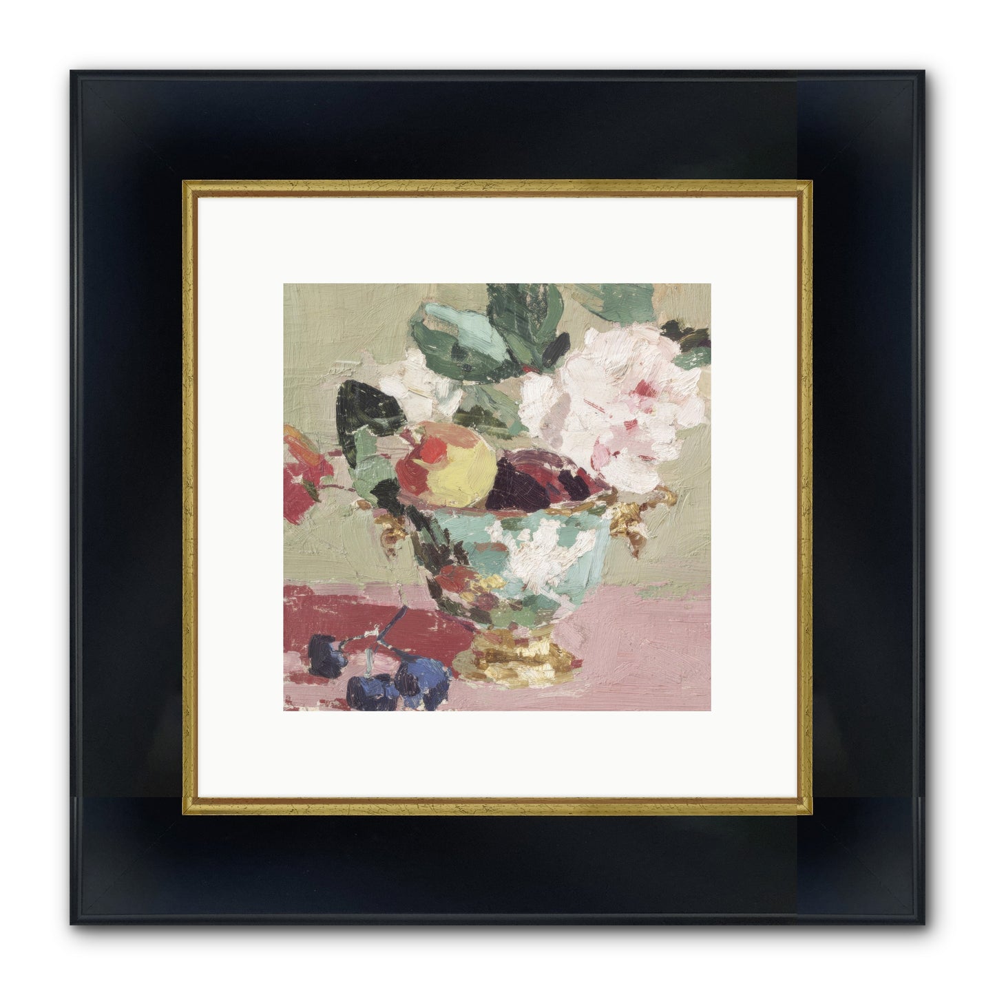 Afternoon Affairs Framed Print - Wide Black w/Gold 10x10
