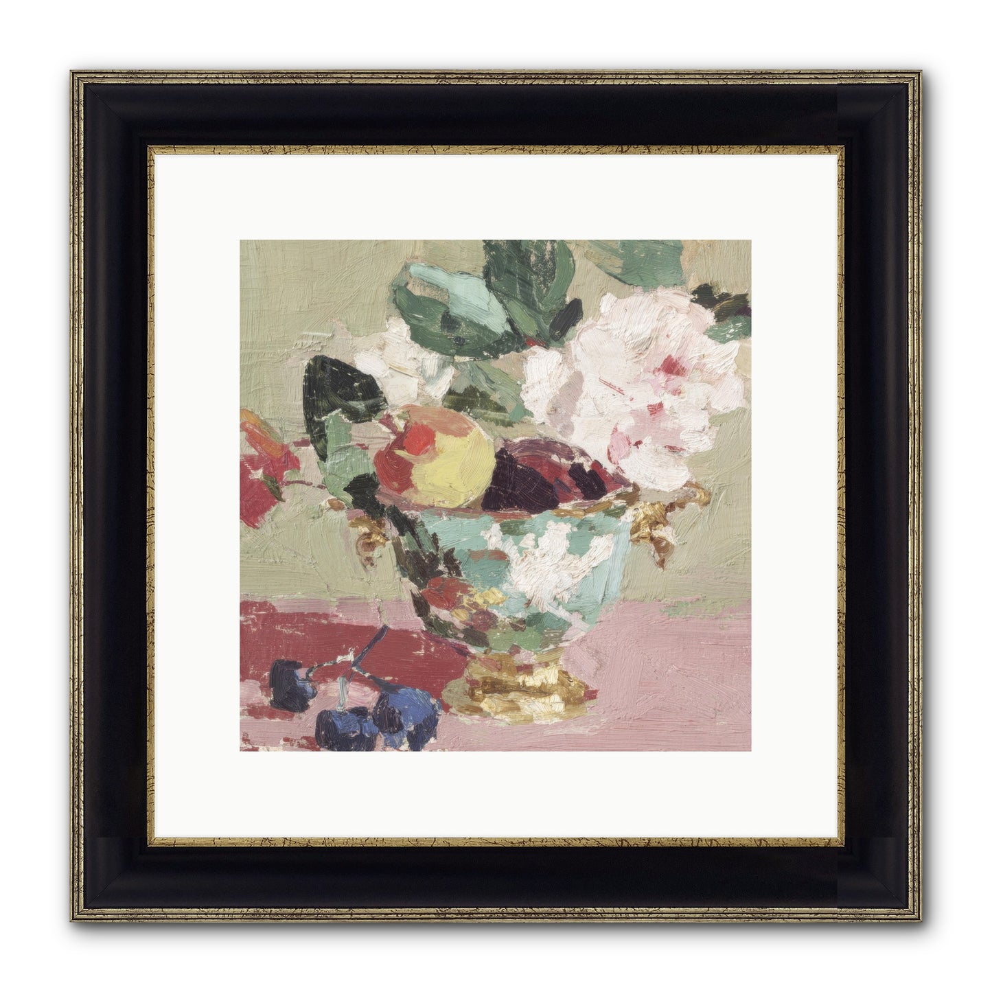 Afternoon Affairs Framed Print - Black & Gold 12x12