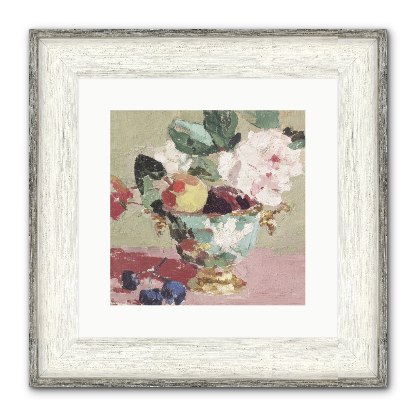 Afternoon Affairs Framed Print - Driftwood White 12x12