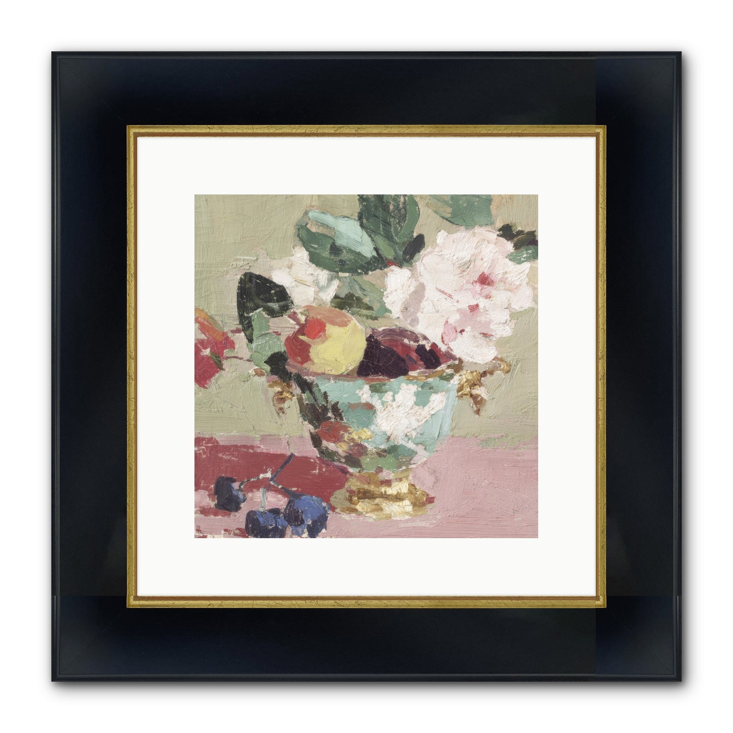 Afternoon Affairs Framed Print - Wide Black w/Gold 12x12