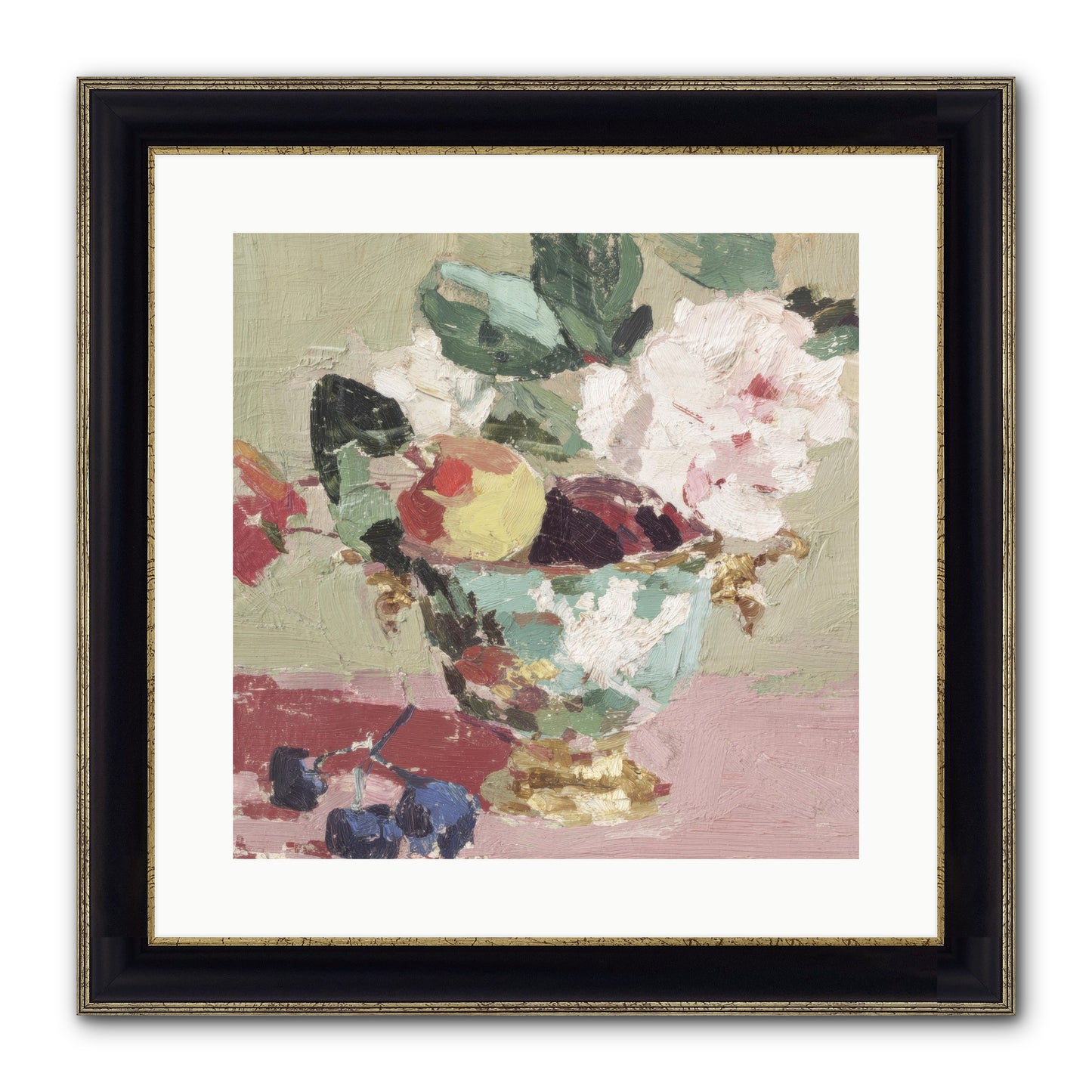 Afternoon Affairs Framed Print - Black & Gold 16x16