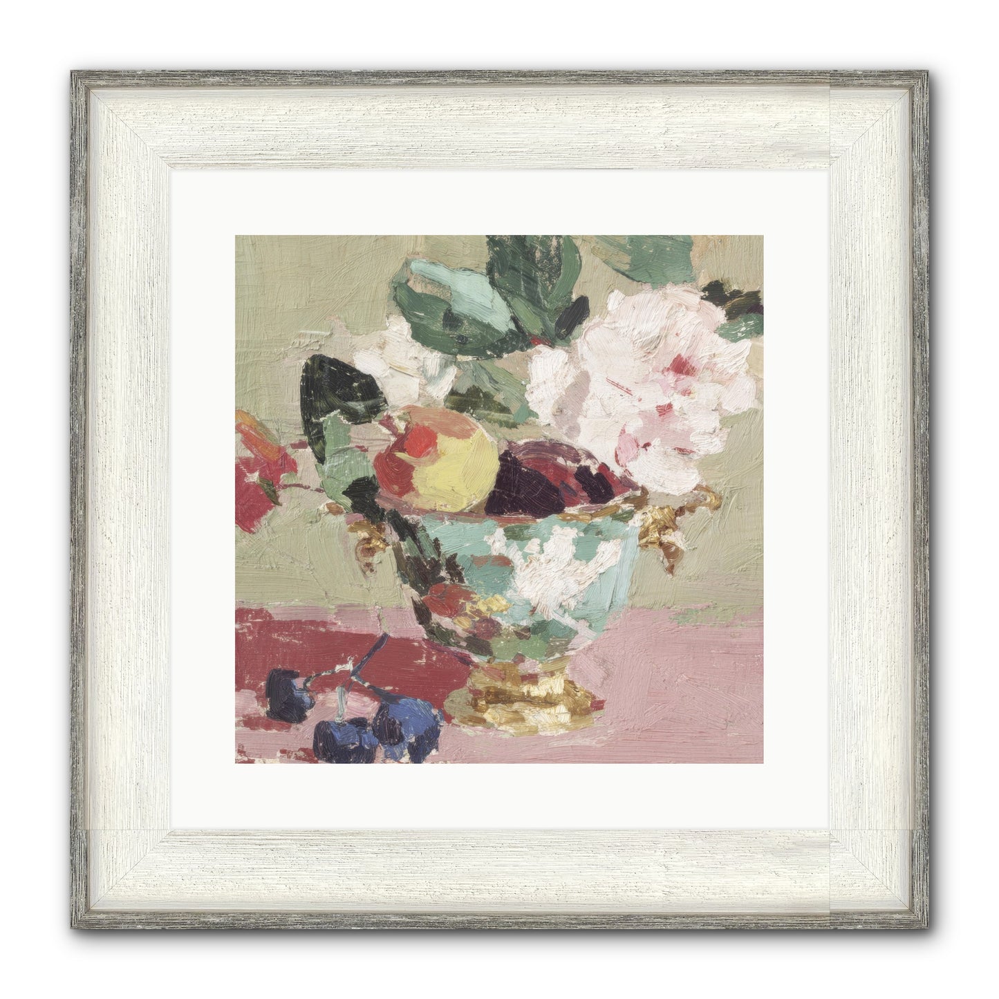 Afternoon Affairs Framed Print - Driftwood White 16x16