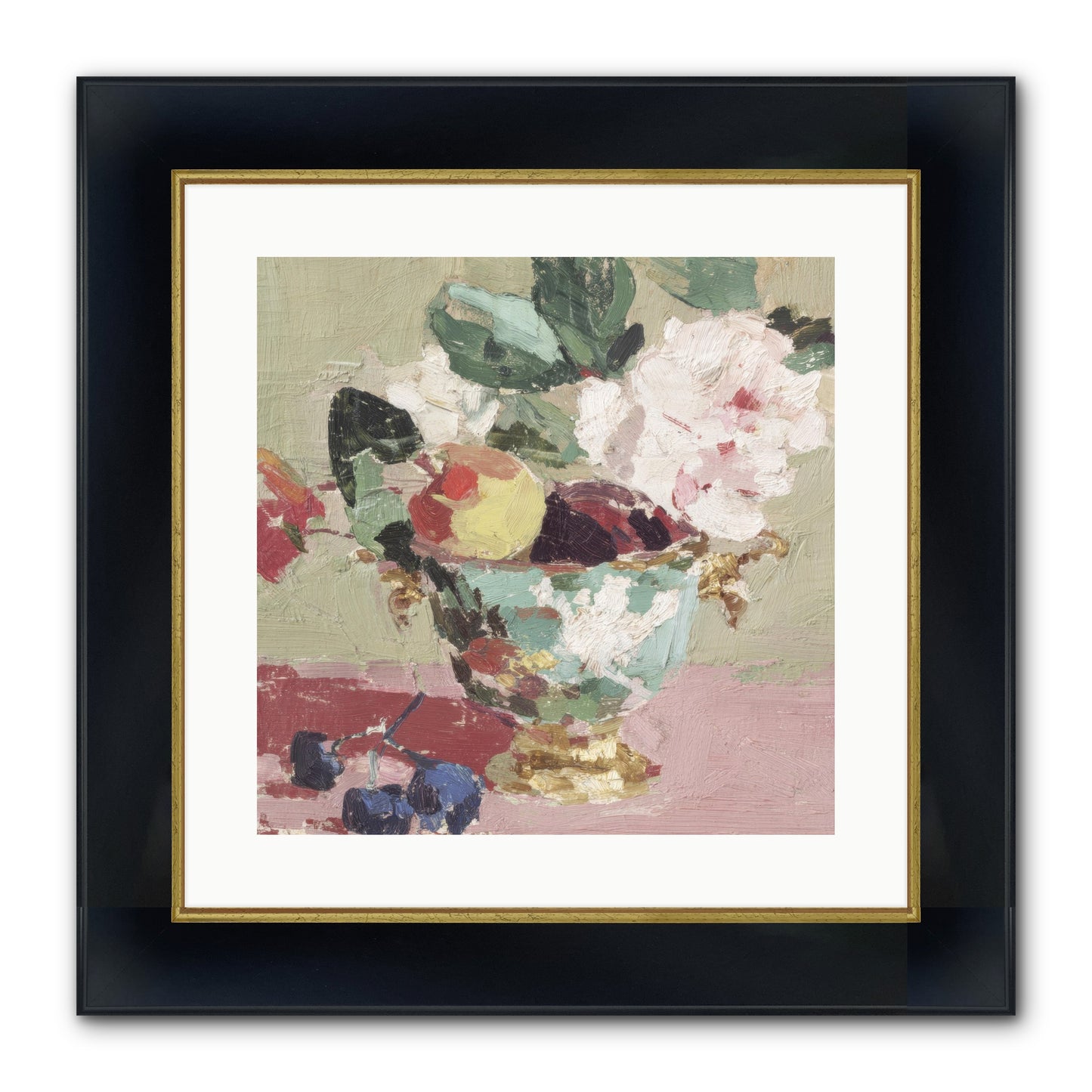 Afternoon Affairs Framed Print - Wide Black w/Gold 16x16