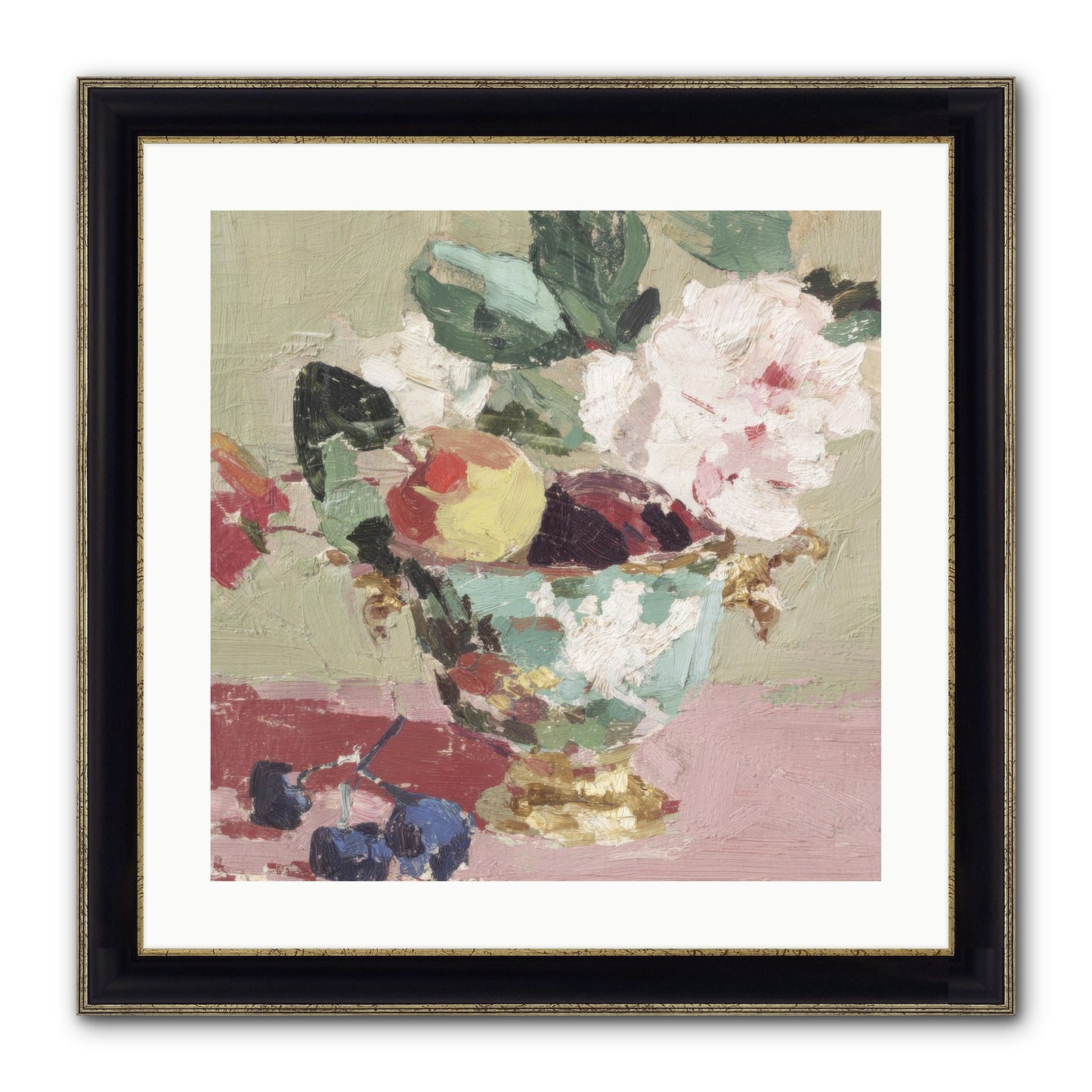 Afternoon Affairs Framed Print - Black & Gold 20x20