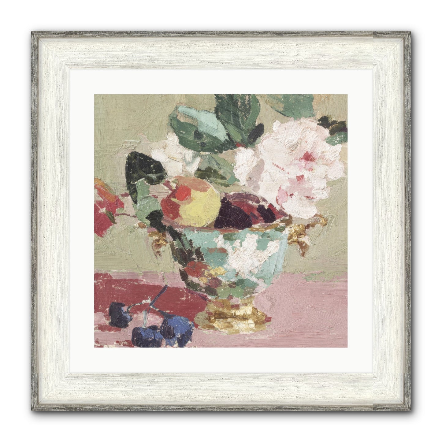 Afternoon Affairs Framed Print - Driftwood White 20x20