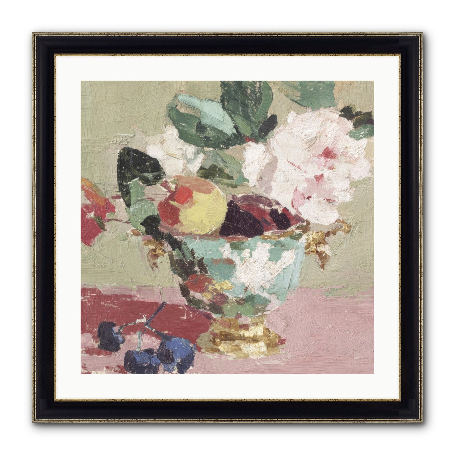 Afternoon Affairs Framed Print - Black & Gold 24x24