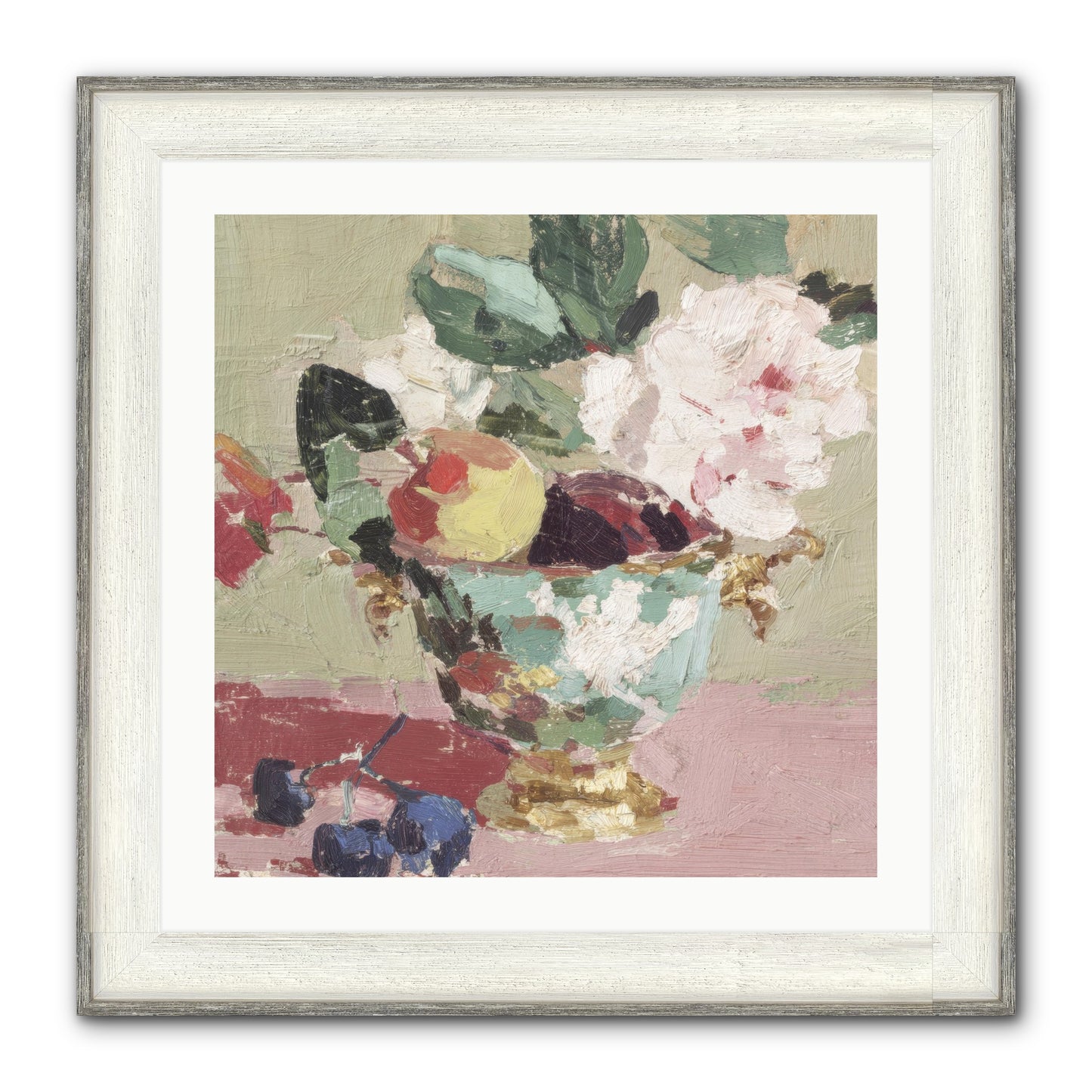 Afternoon Affairs Framed Print - Driftwood White 24x24