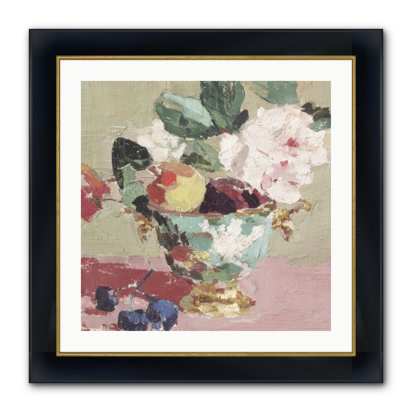 Afternoon Affairs Framed Print - Wide Black w/Gold 24x24