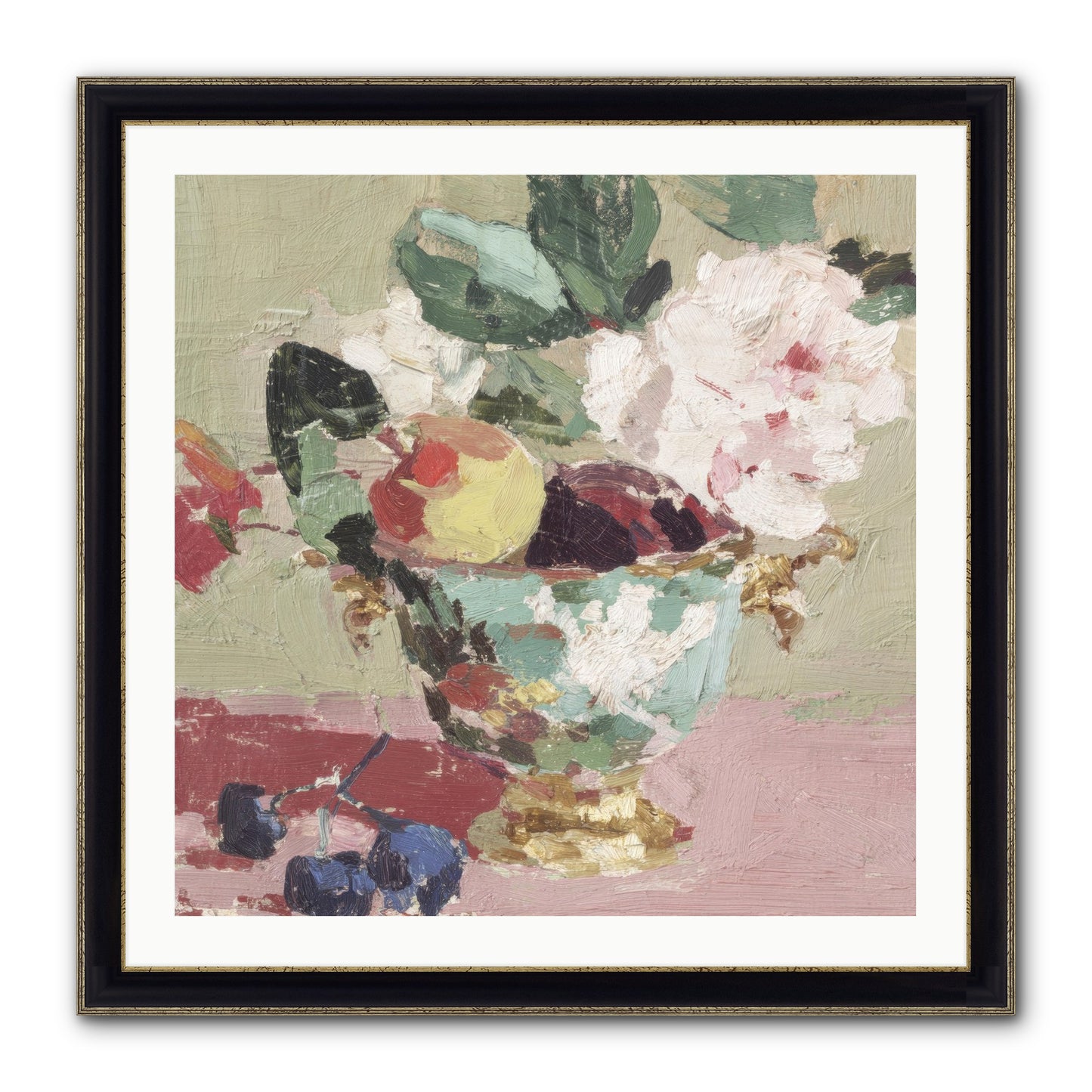 Afternoon Affairs Framed Print - Black & Gold 30x30