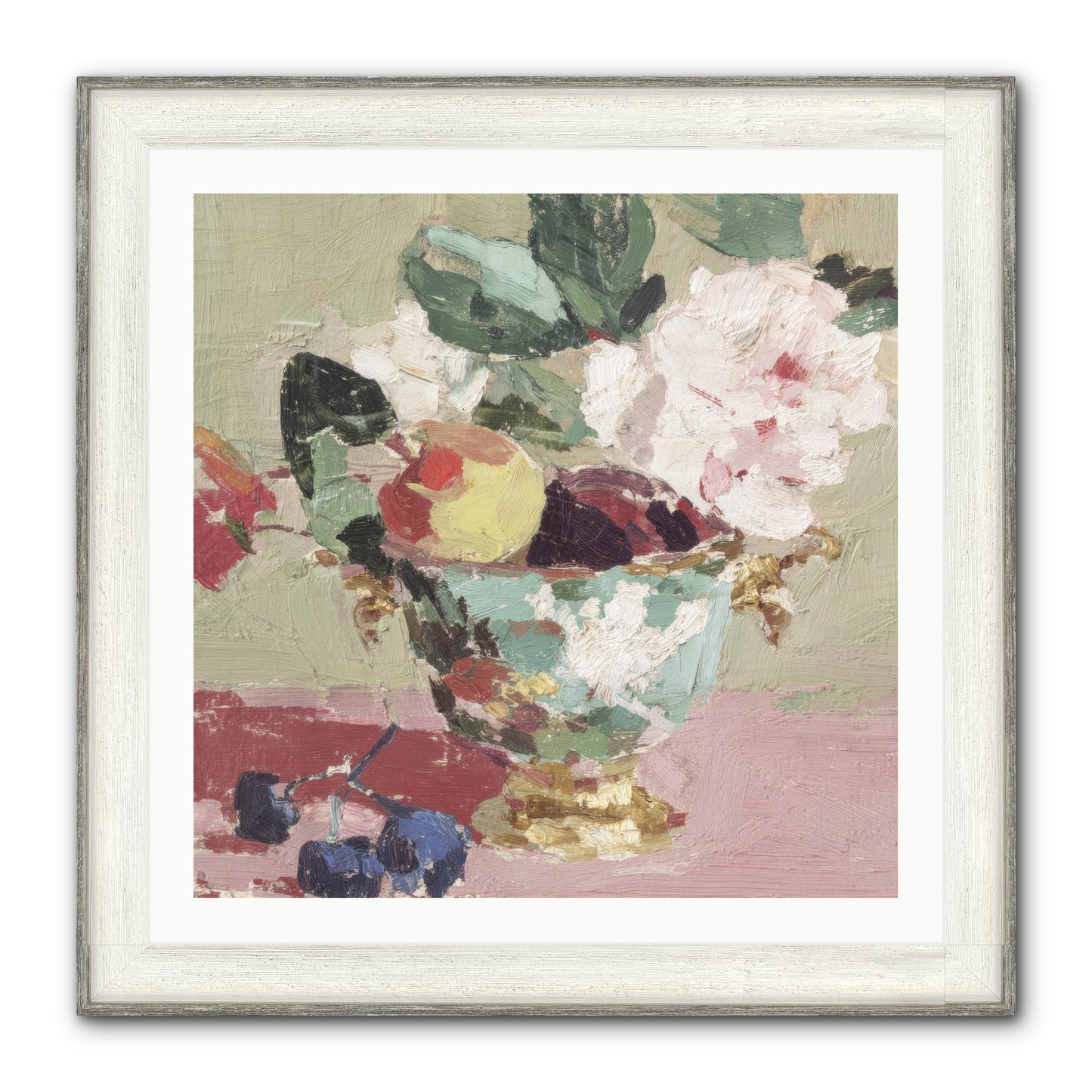 Afternoon Affairs Framed Print - Driftwood White 30x30