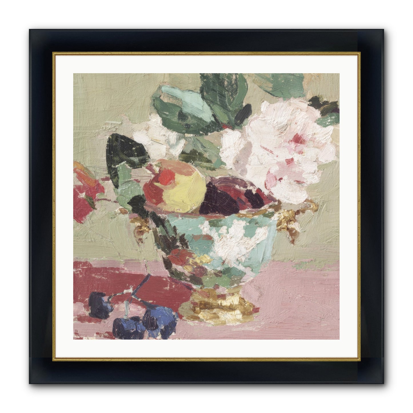 Afternoon Affairs Framed Print - Wide Black w/Gold 30x30