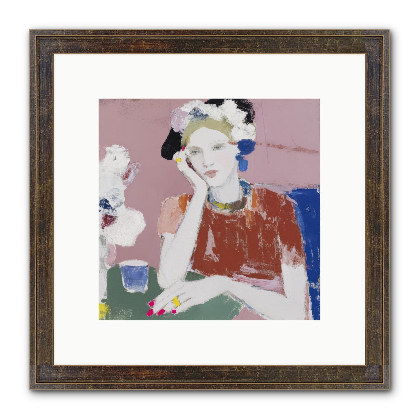 Afternoon At The Club Framed Print - Slimwoods Black/Gold 10x10