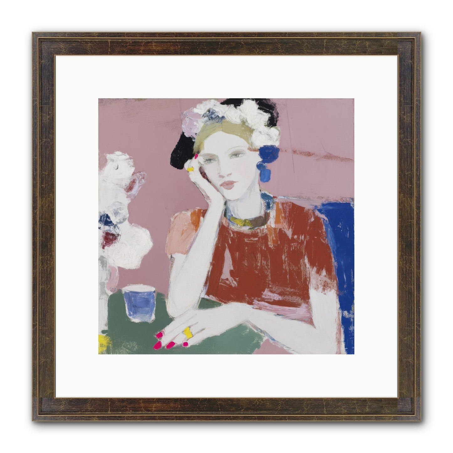Afternoon At The Club Framed Print - Slimwoods Black/Gold 12x12