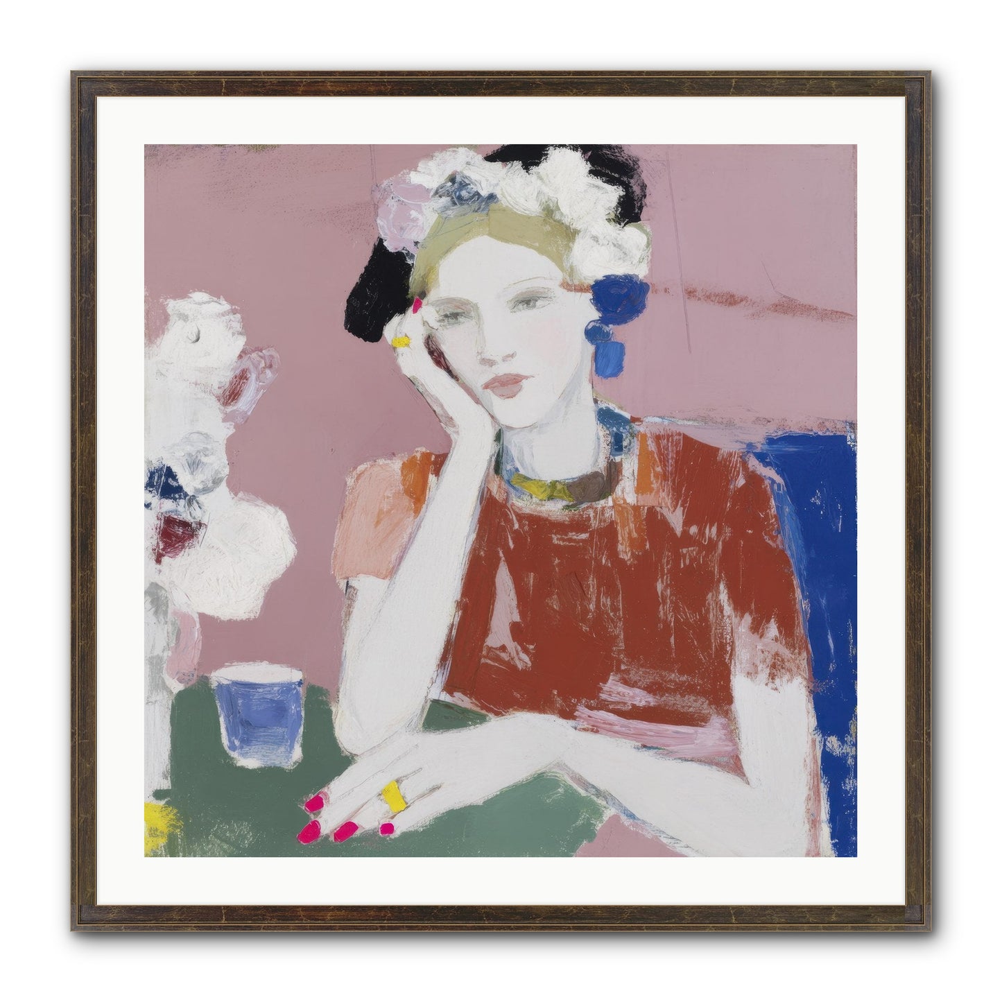 Afternoon At The Club Framed Print - Slimwoods Black/Gold 30x30