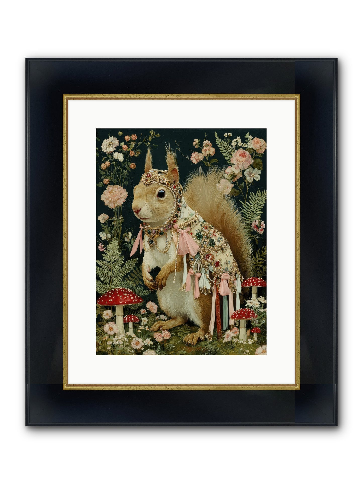Afternoon Delights Framed Print - Wide Black w/Gold 12x16