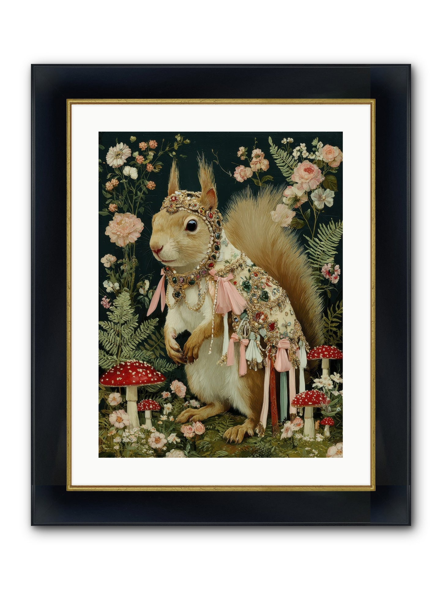Afternoon Delights Framed Print - Wide Black w/Gold 18x24