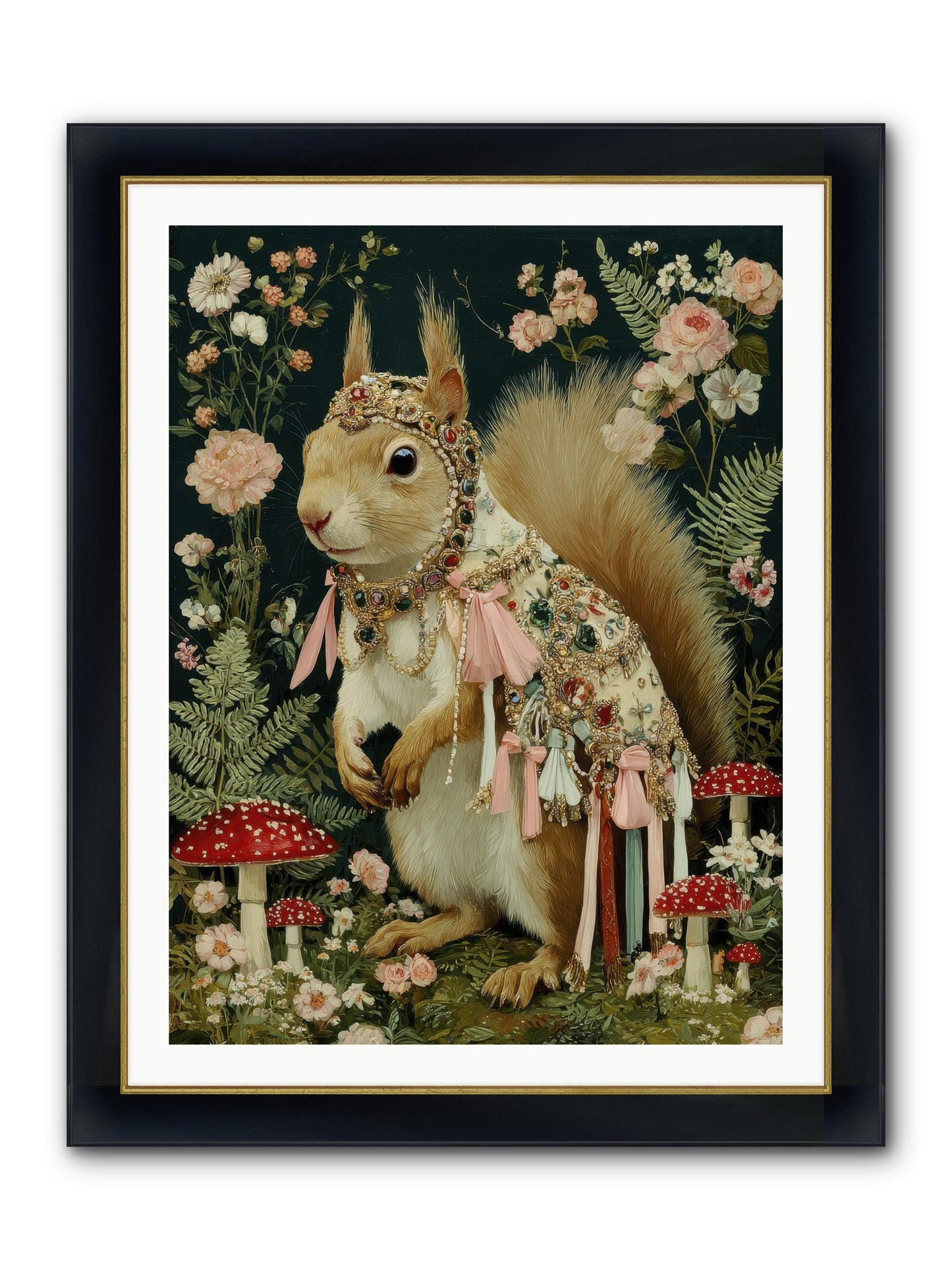 Afternoon Delights Framed Print - Wide Black w/Gold 30x40