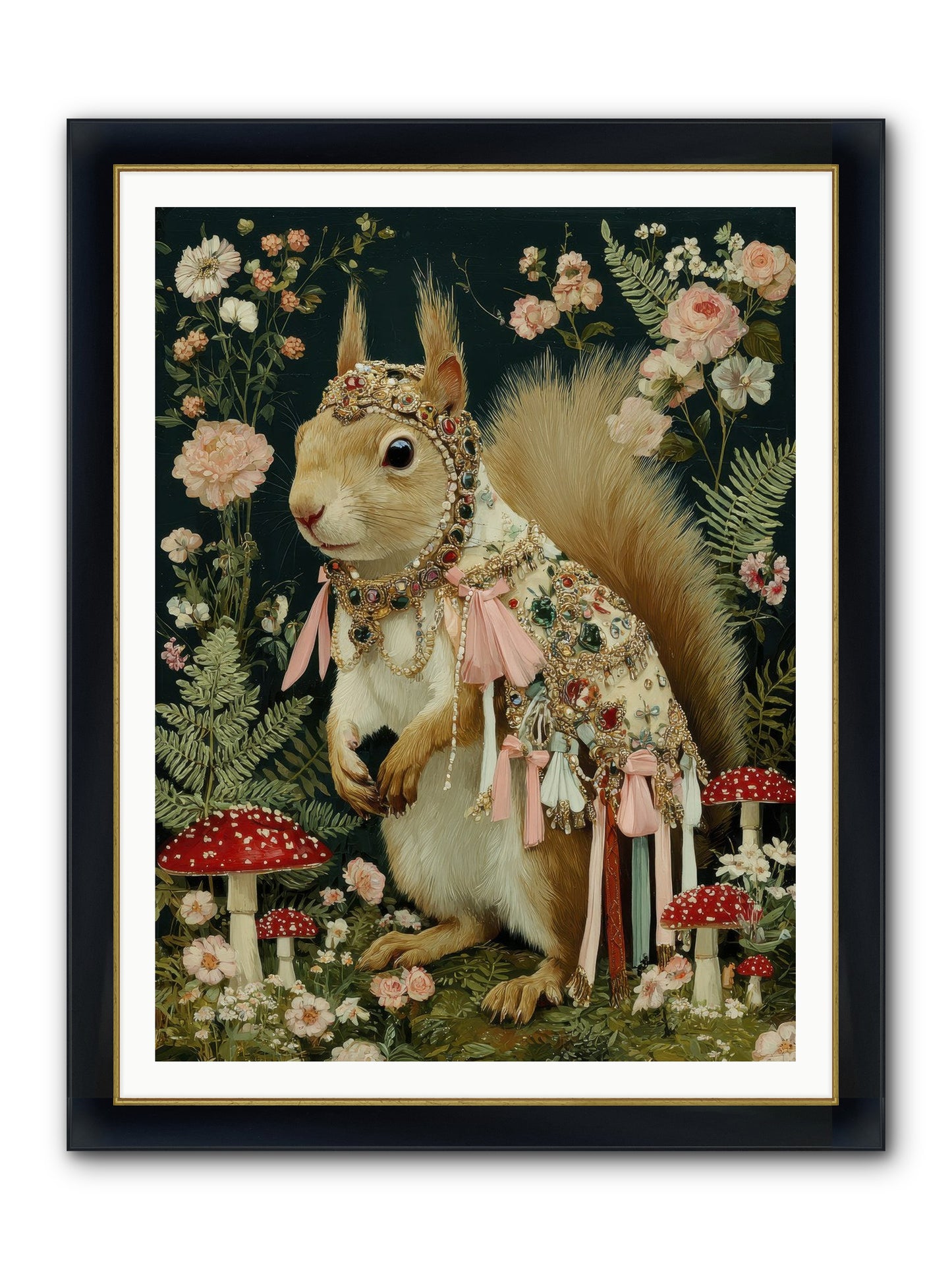 Afternoon Delights Framed Print - Wide Black w/Gold 36x48