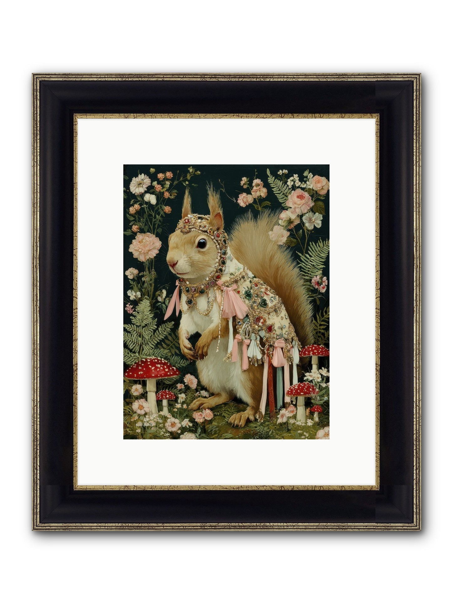 Afternoon Delights Framed Print - Black & Gold 9x12